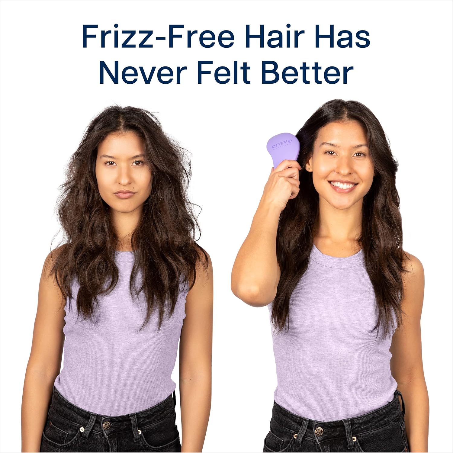 Crave Naturals Glide Thru Hair Brush - Detangler Brush for Curly, Straight, Wet or Dry Hair - Gentle Detangling Brushes for Adults, Kids, Toddlers - Hair Accessories for Women, 7.5x3" - Pink