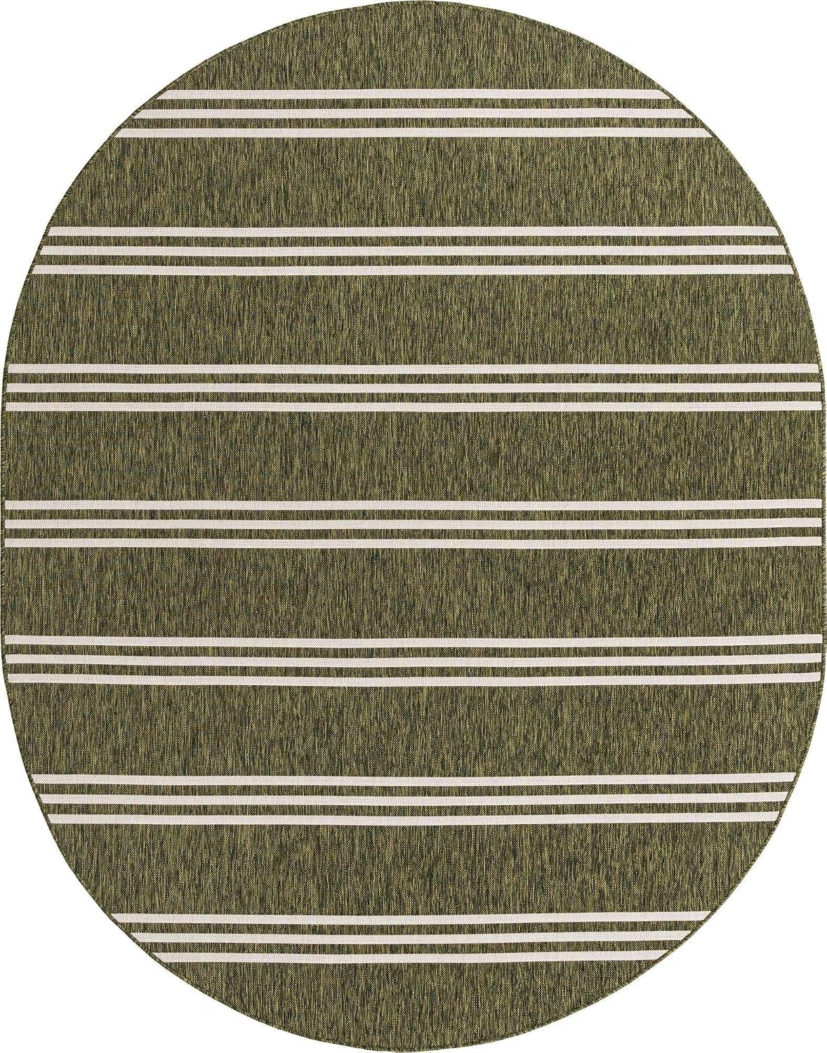 Unique Loom Outdoor Collection Area Rug - Anguilla (9' x 12' Rectangle, Blue/ Ivory)