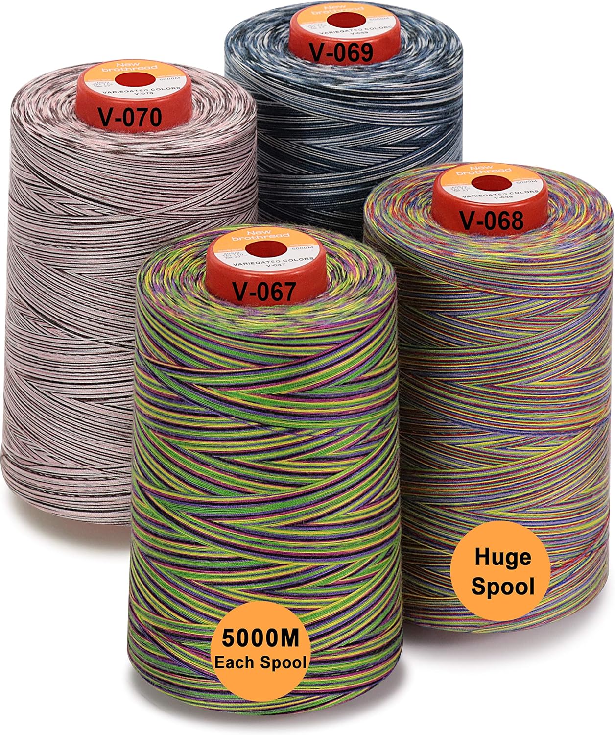 New brothread 4 Large Cones All Purpose Polyester Thread -Cream