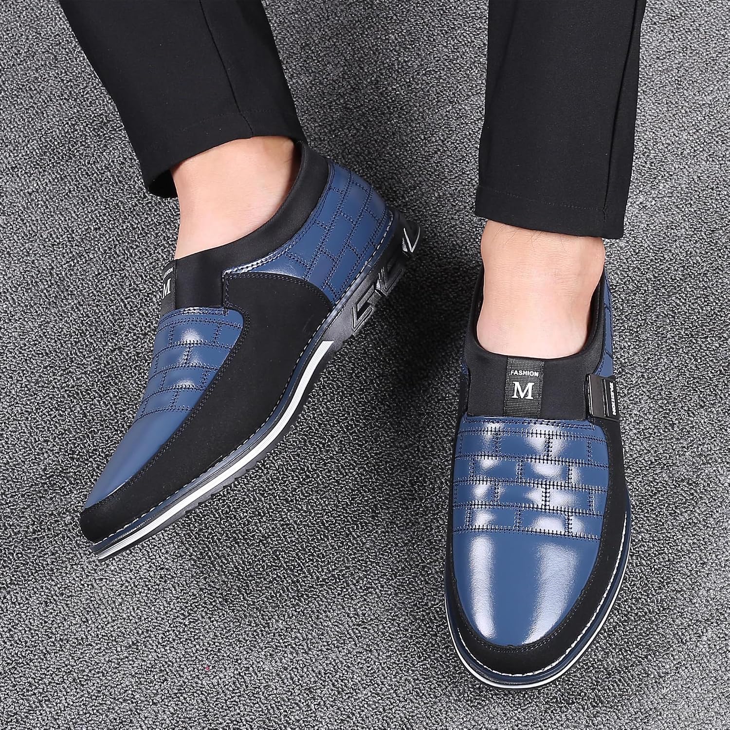 COSIDRAM Mens Casual Shoes Dress Sneakers Loafers Comfort Walking Shoes | Lightweight slip-on for hassle-free wear. Cloud-like comfort, sock-friendly fit for daily & semi-formal occasions.
