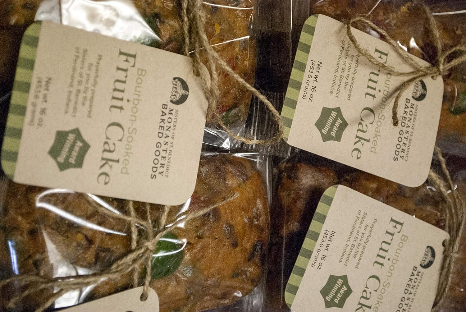 Handmade Bourbon-Soaked Fruitcake, 1lb, Monastery Baked Good handmade by Nuns of St. Benedict