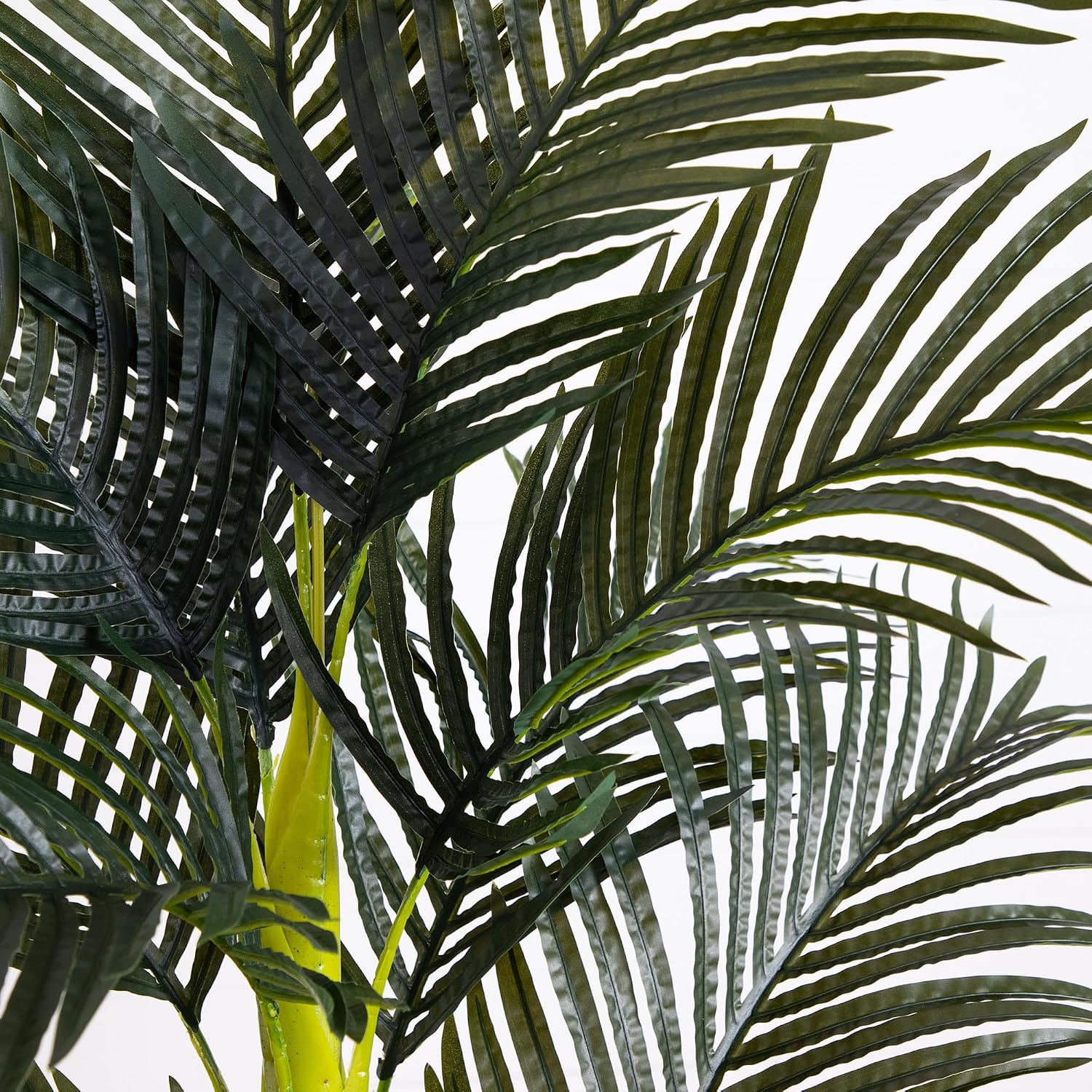 Nearly Natural 4 ft Artificial Golden Cane Palm Tree with Nursery Pot | Double-Stalk, Lush Realistic Foliage, Indoor Faux Palm Plant, Living Room Decor, Perfect Tropical Decoration