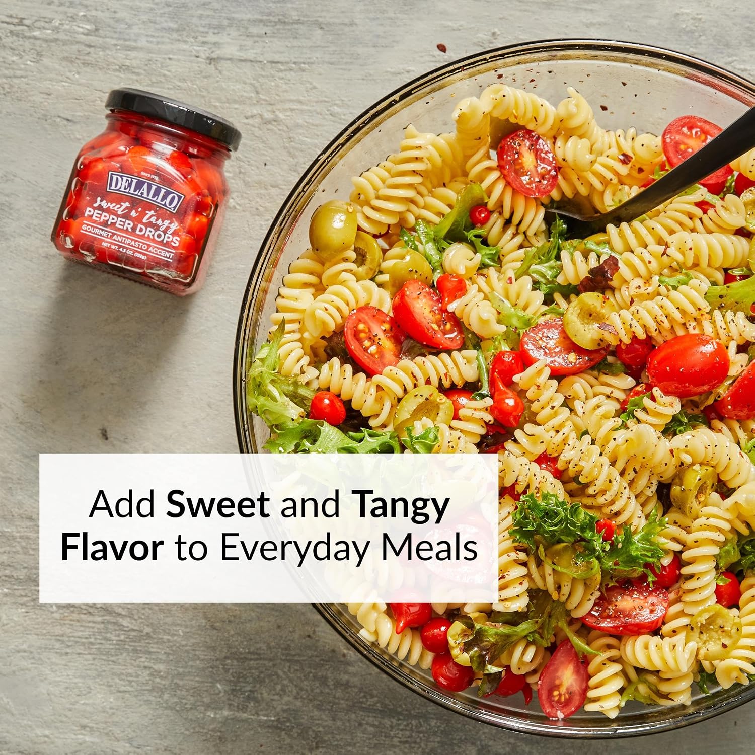 DeLallo Sweet & Tangy Pepper Drops, Red Peruvian Mini Peppers in Zesty Vinegar Marinade, Gourmet Condiment for Charcuterie and Salads, Non-GMO, Vegan
