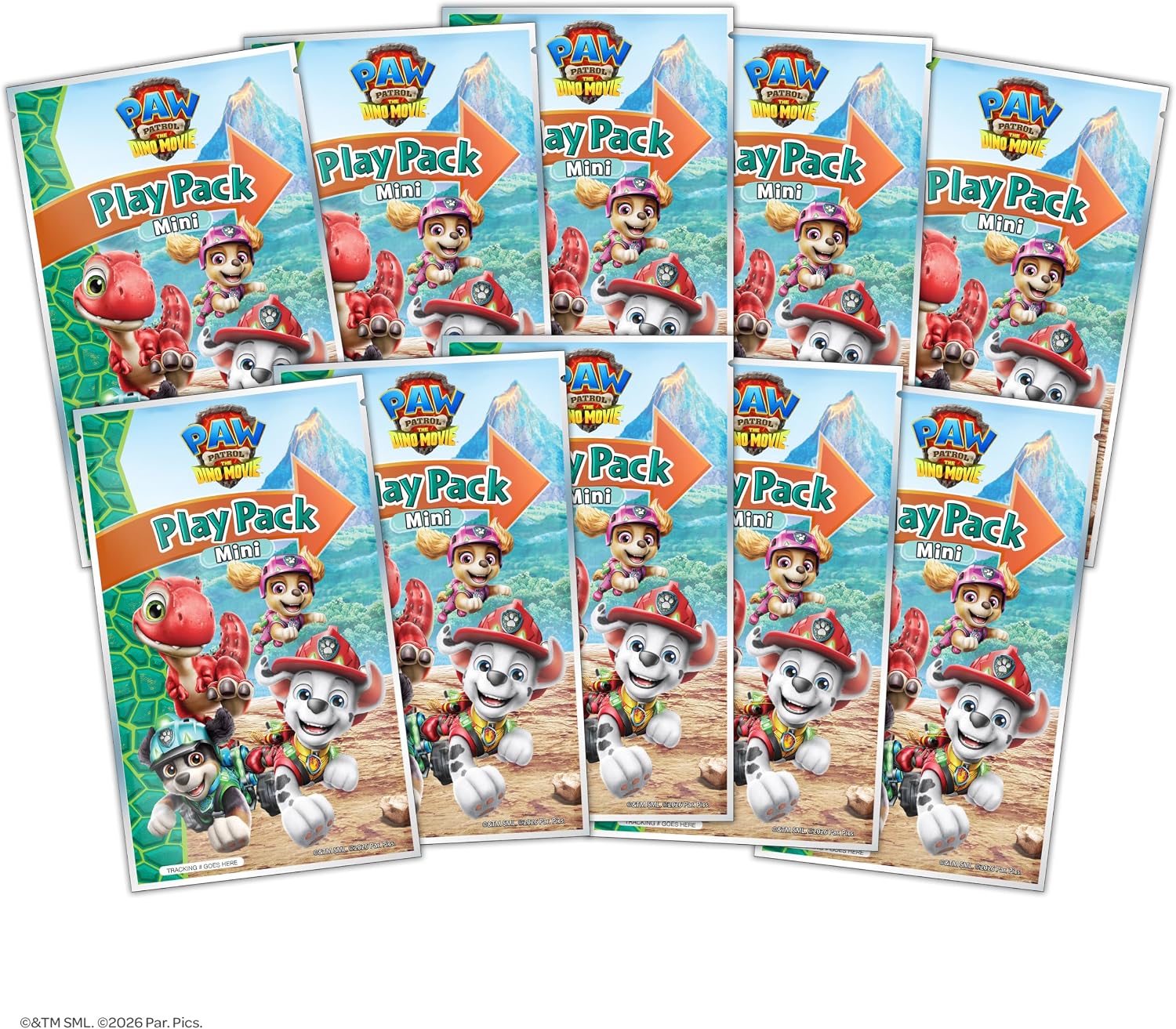 Bendon Paw Patrol Dino Movie 10Pk Multipack Play Pack | Coloring Activity Set with PAW Patrol Characters - Stickers & Crayons for Kids