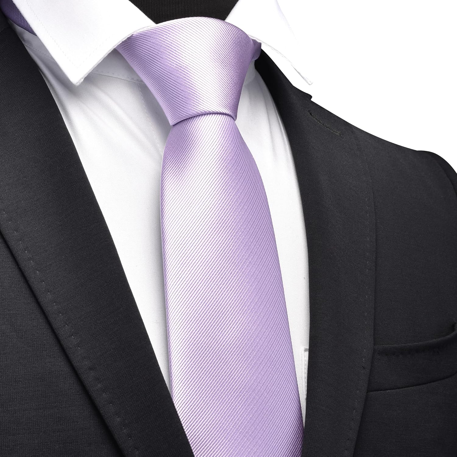 GUSLESON Classic New 3.15"（8cm） Men's Solid Color Necktie Wedding Business Tie + Gift Box