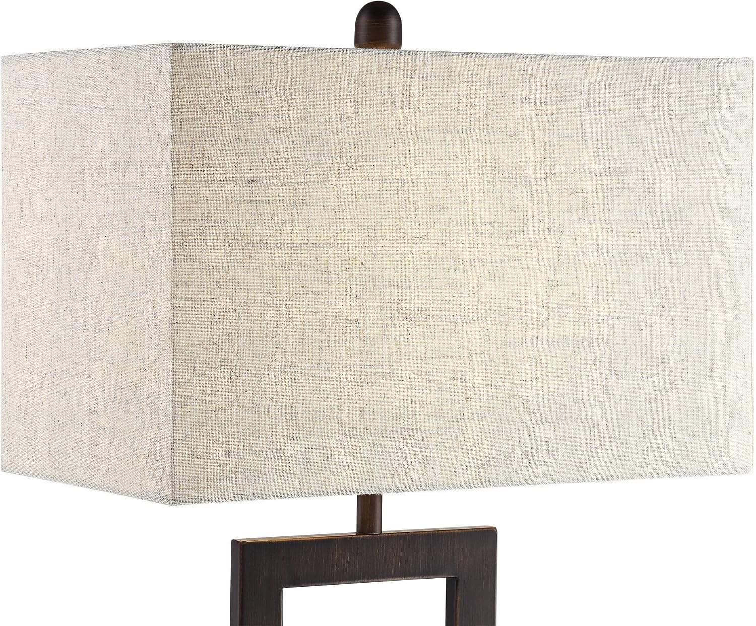 Todd 30" Large Table Lamp USB Brushed Nickel AC Power Outlet Modern | Hotel Charging Ports Living Room Bedroom House Bedside Nightstand Home Office Family Rectangle White Shade