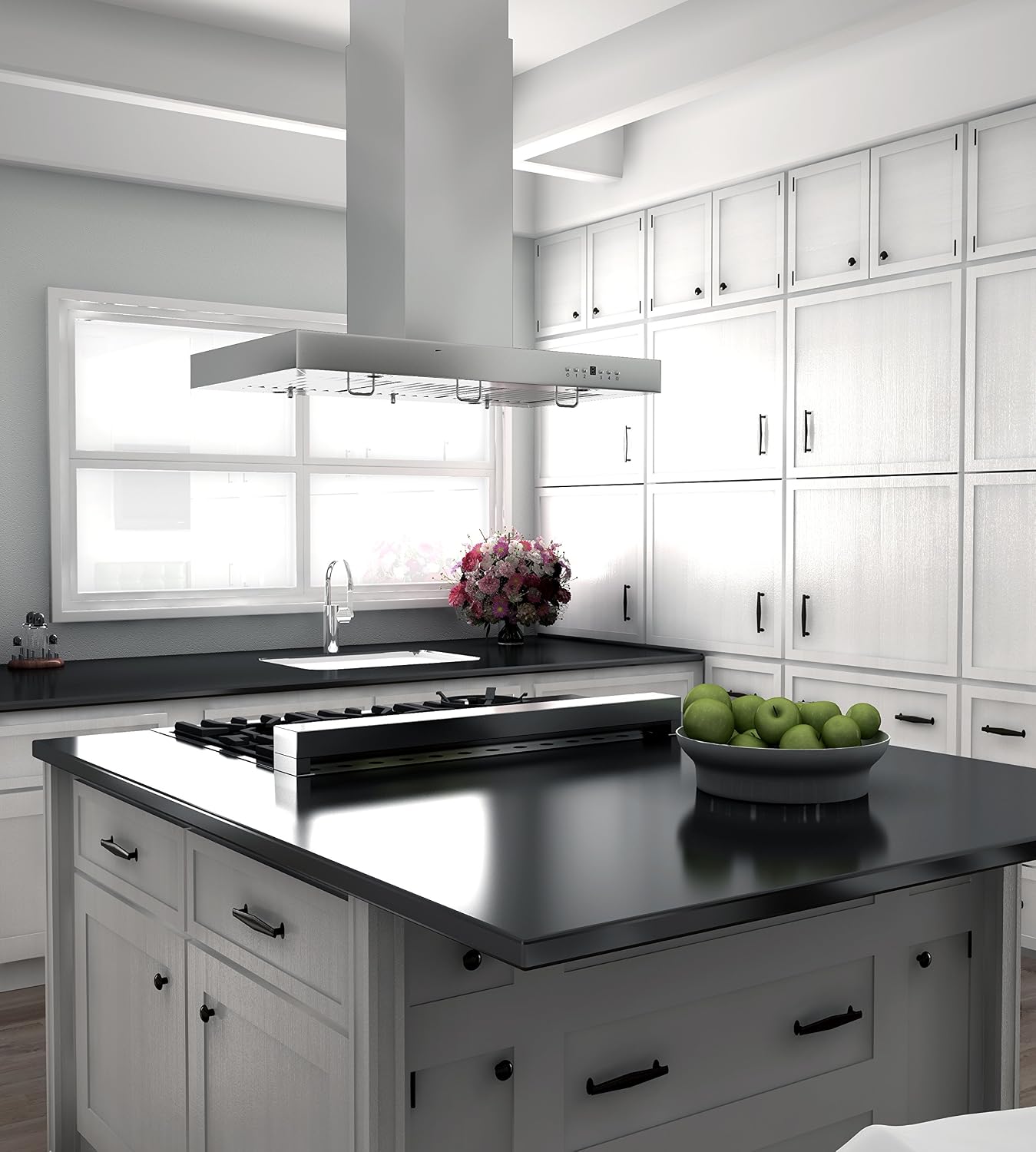 Z Line KE2i-42 760 CFM Island Mount Range Hood, 42", Stainless Steel