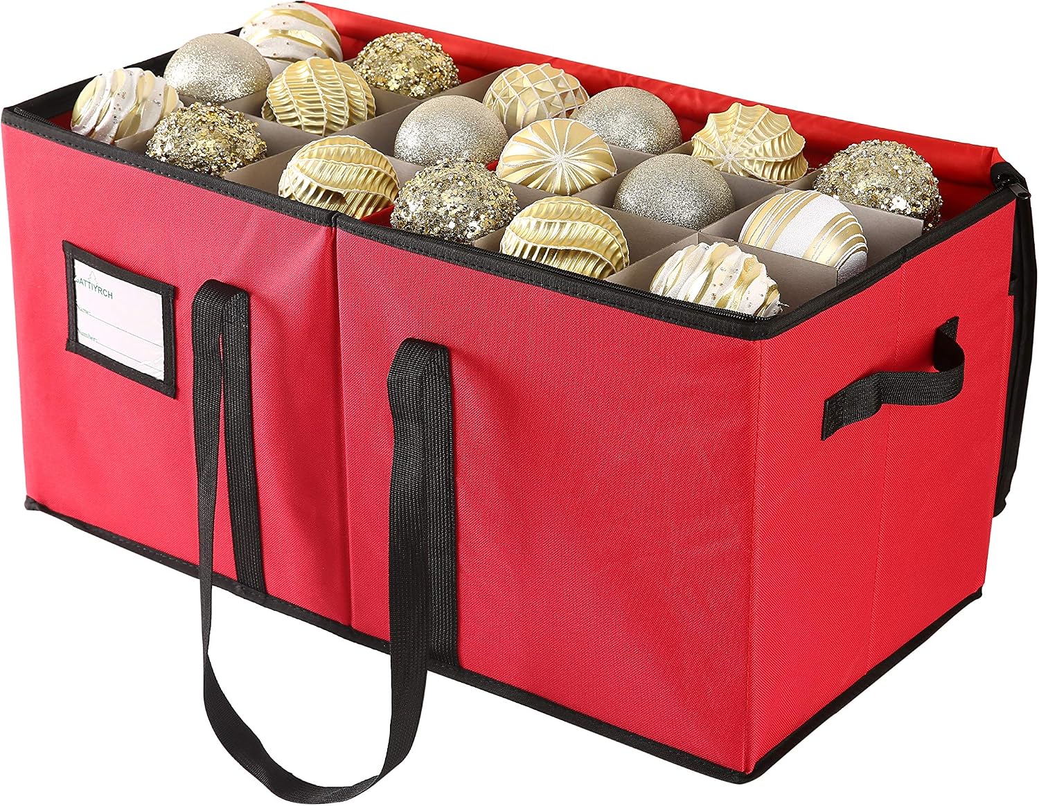 Sattiyrch Christmas Ornament Storage Box,Box Contributes Slots for 128 Holiday Ornaments 3-Inch