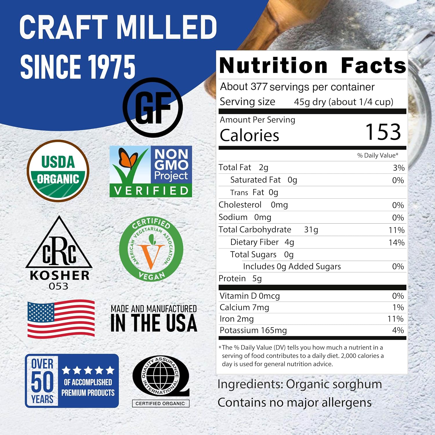 Great River Milling Whole Grain Sorghum, 25 lb