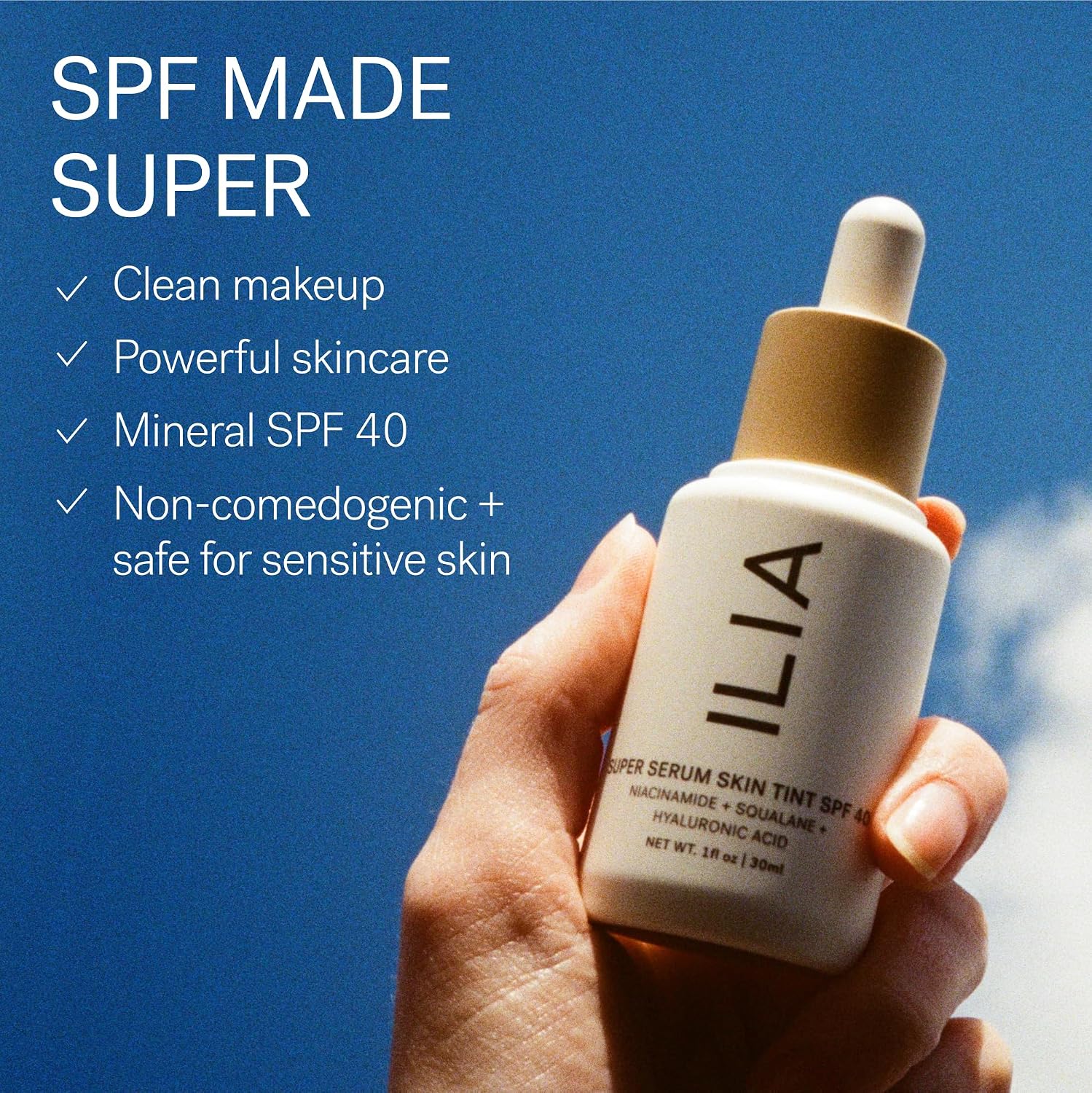 ILIA - Super Serum Skin Tint SPF 40 (Diaz ST7, 1 fl oz | 30 ml)