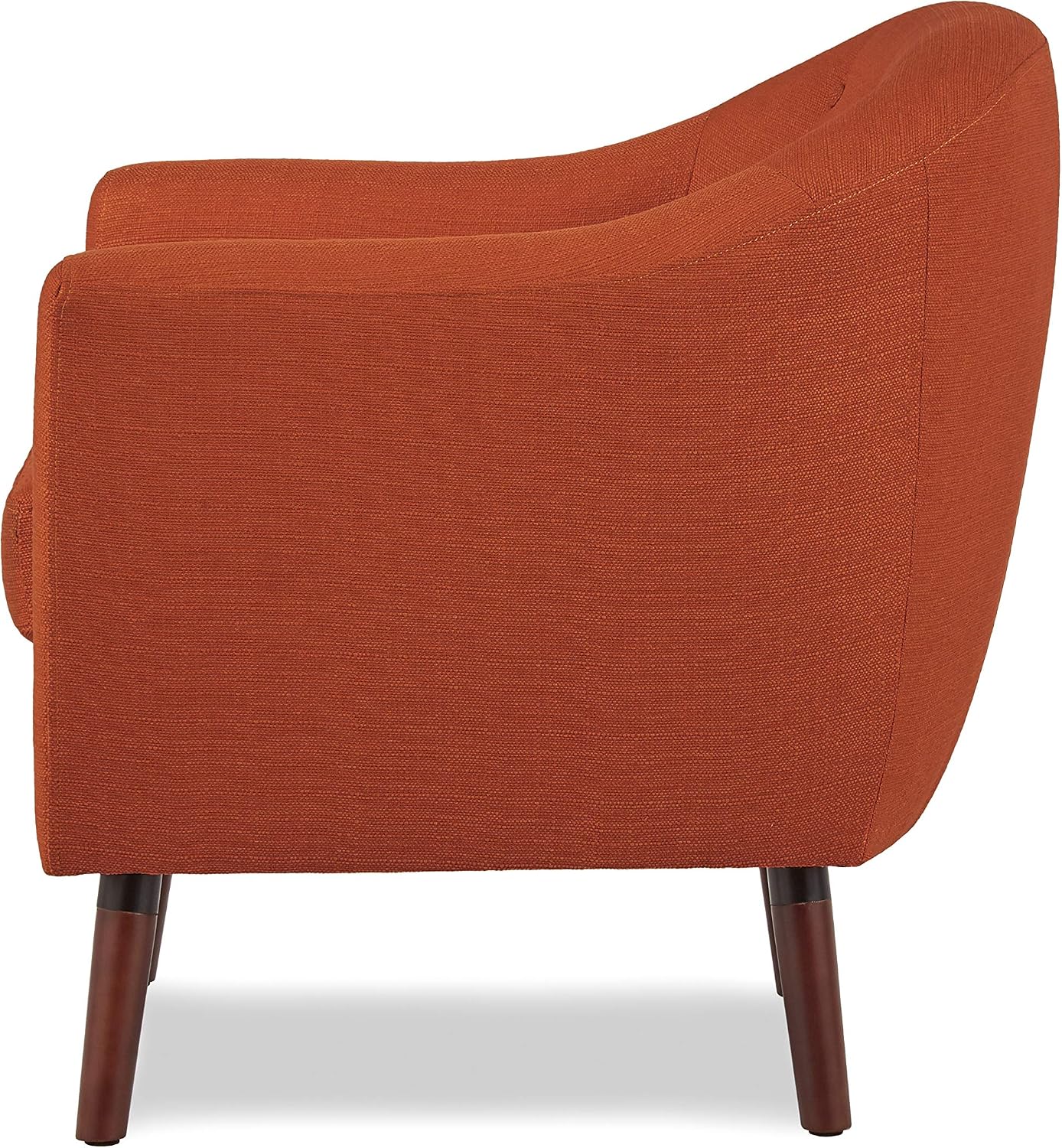 Homelegance Lucille Modern Accent Chair, Upholstered Reading Chair with Button-Tufted Back, Sloped Arms, Removable Seat Cushion Cover and Espresso Wood Legs, for Living Room, Bedroom or Office, Blue