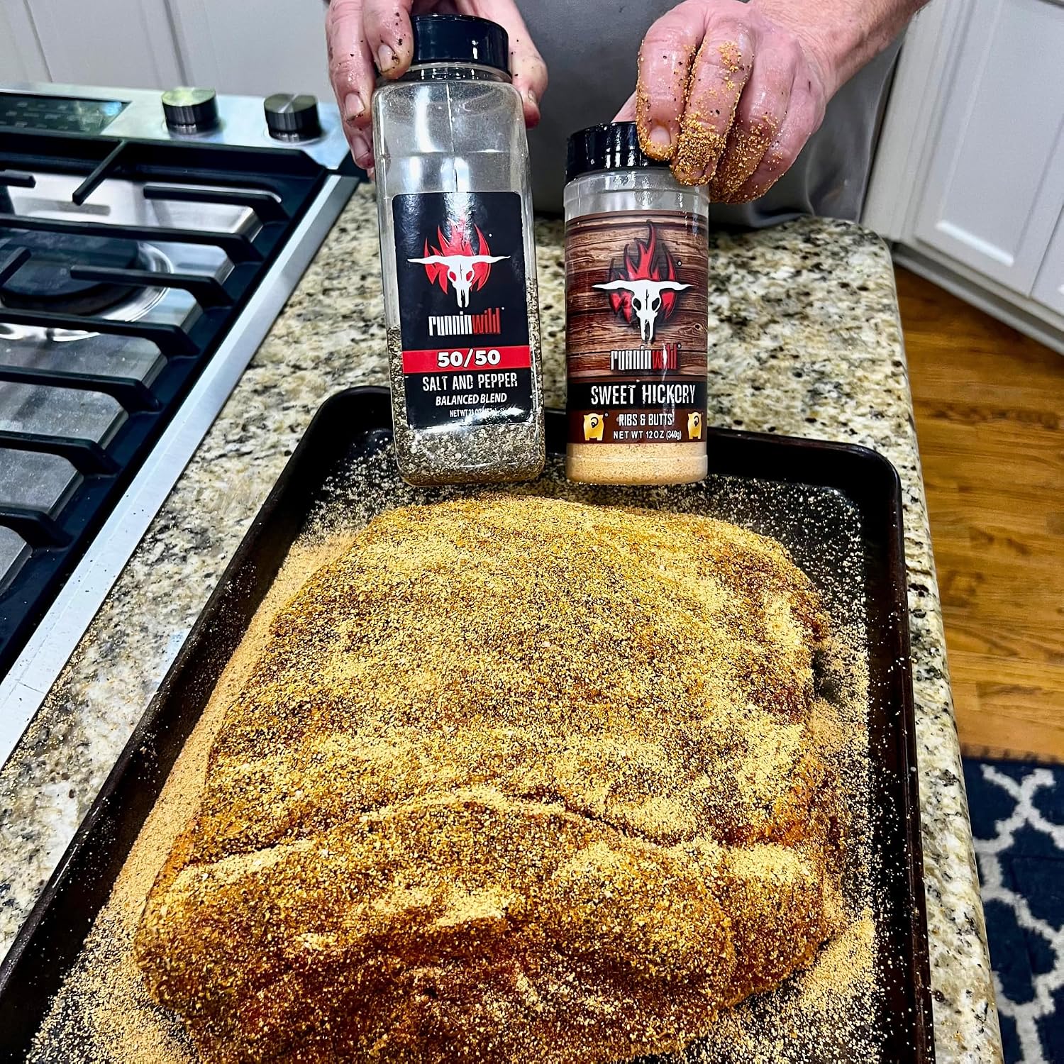 Gourmet Brisket Seasoning | Brisket Rub for Smoker or Grill | No Artificial Flavors | No MSG added | Runnin’ Wild Foods, 6.4 ounces