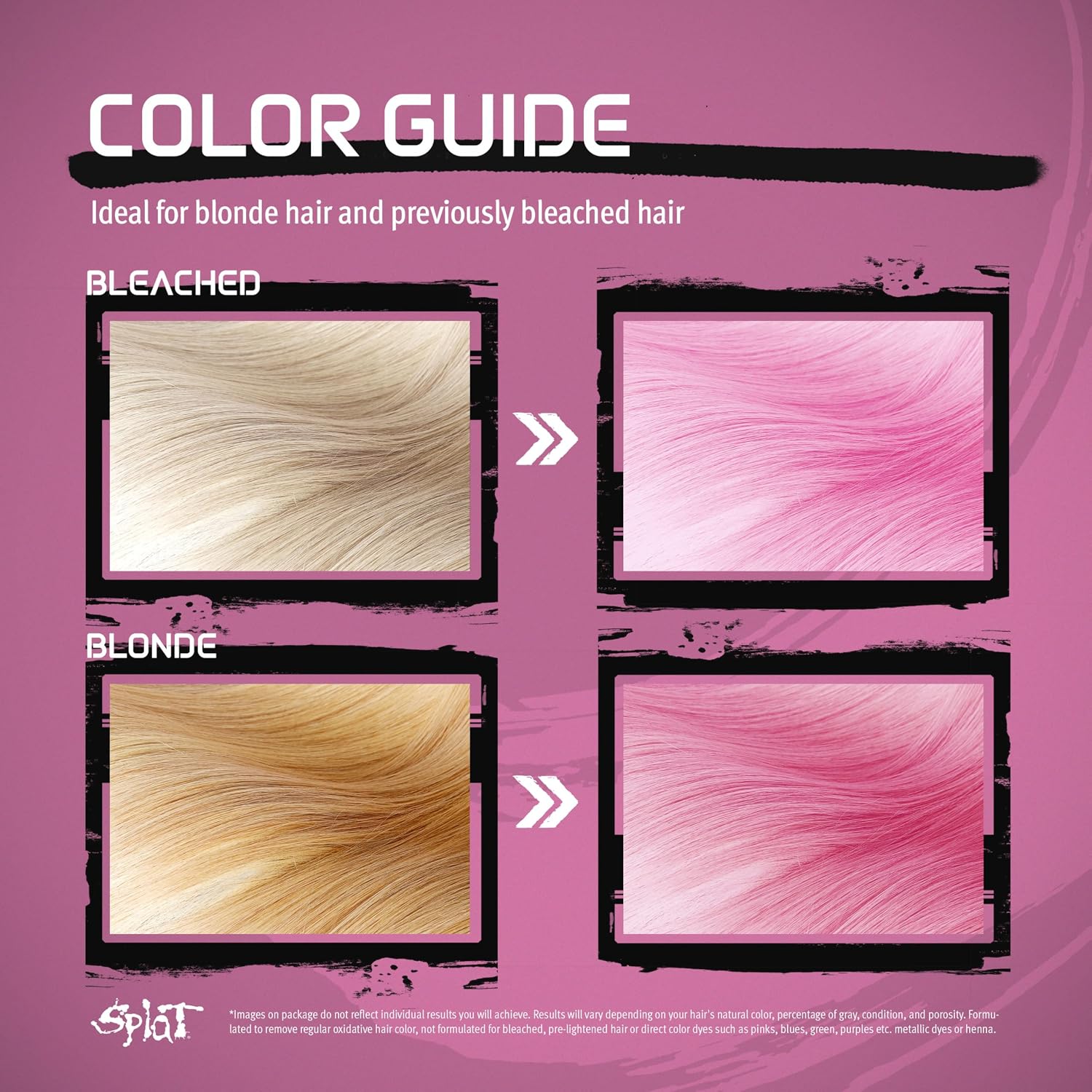 Splat Midnight Rosetta Semi Permanent Hair Dye Kit for Blondes, 1 Application, Includes Deep Reconstructor Conditioner, Lasts 30 Washes