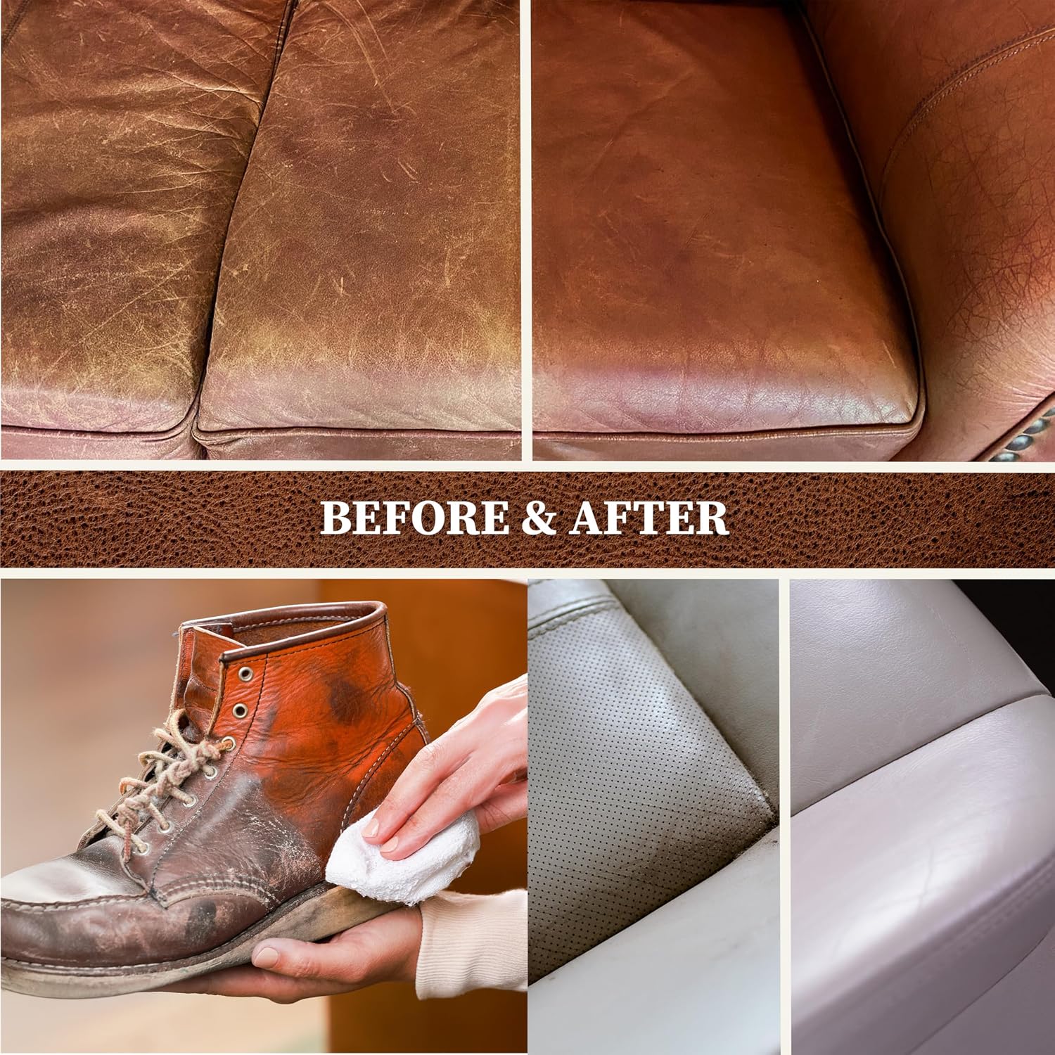 Lexol All Leather Cleaner 8 oz – Deep Cleaning formula for car interior, couches, furniture, shoes, boots, purses, jackets, gloves, saddles and motorcycle gear