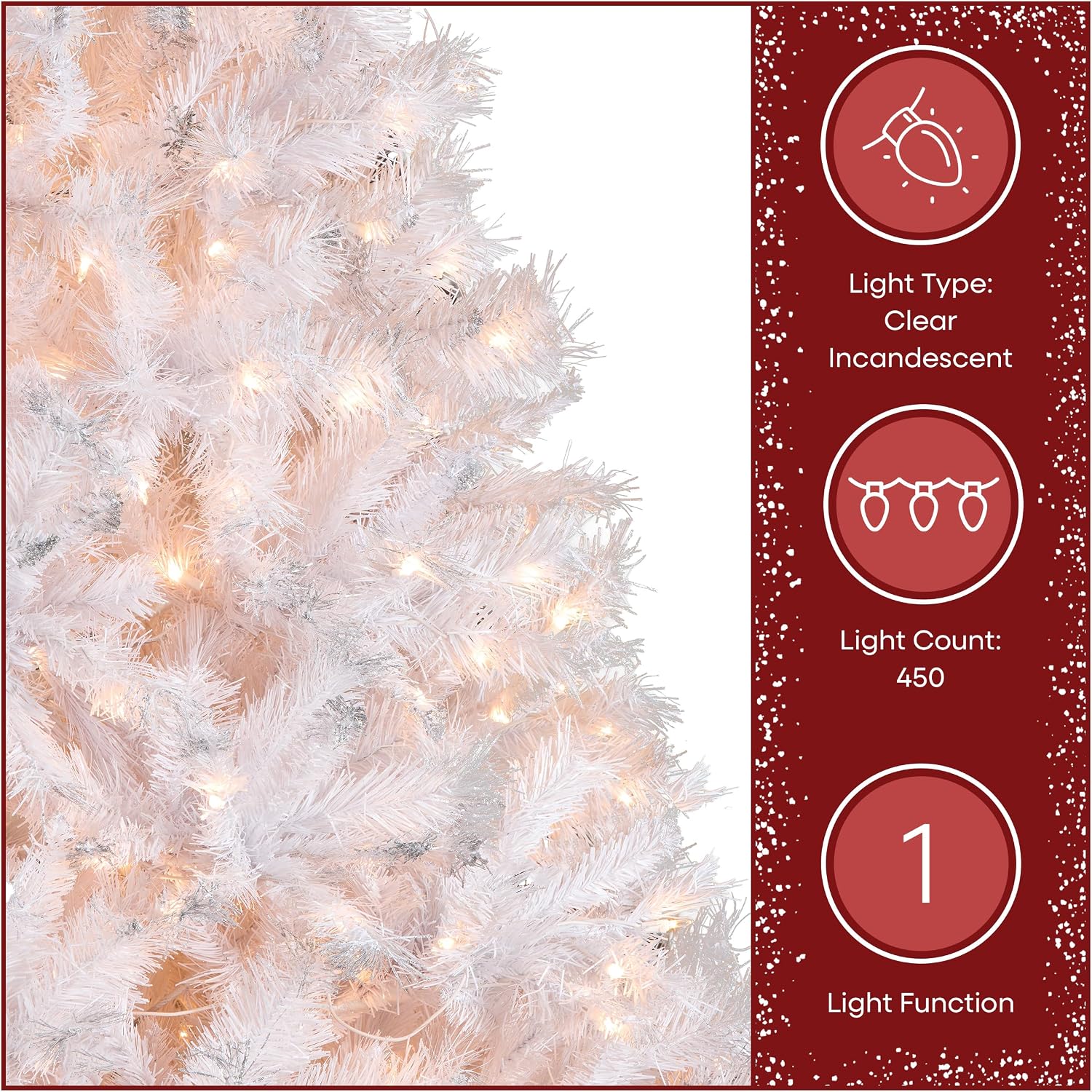National Tree Company 7.5ft Pre-Lit Winchester Pine Christmas Tree | 500 Clear Lights, 1,198 Tips, Includes Stand, Artificial, Green