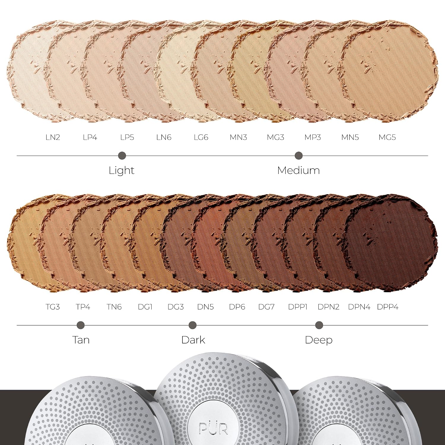 PÜR 4-in-1 Pressed Mineral Makeup Powder Foundation with SPF 15 | Buildable Foundation Coverage - Smooth, Even-Looking Complexion Makeup Delivers Custom Coverage and Comfortable Everyday Wear