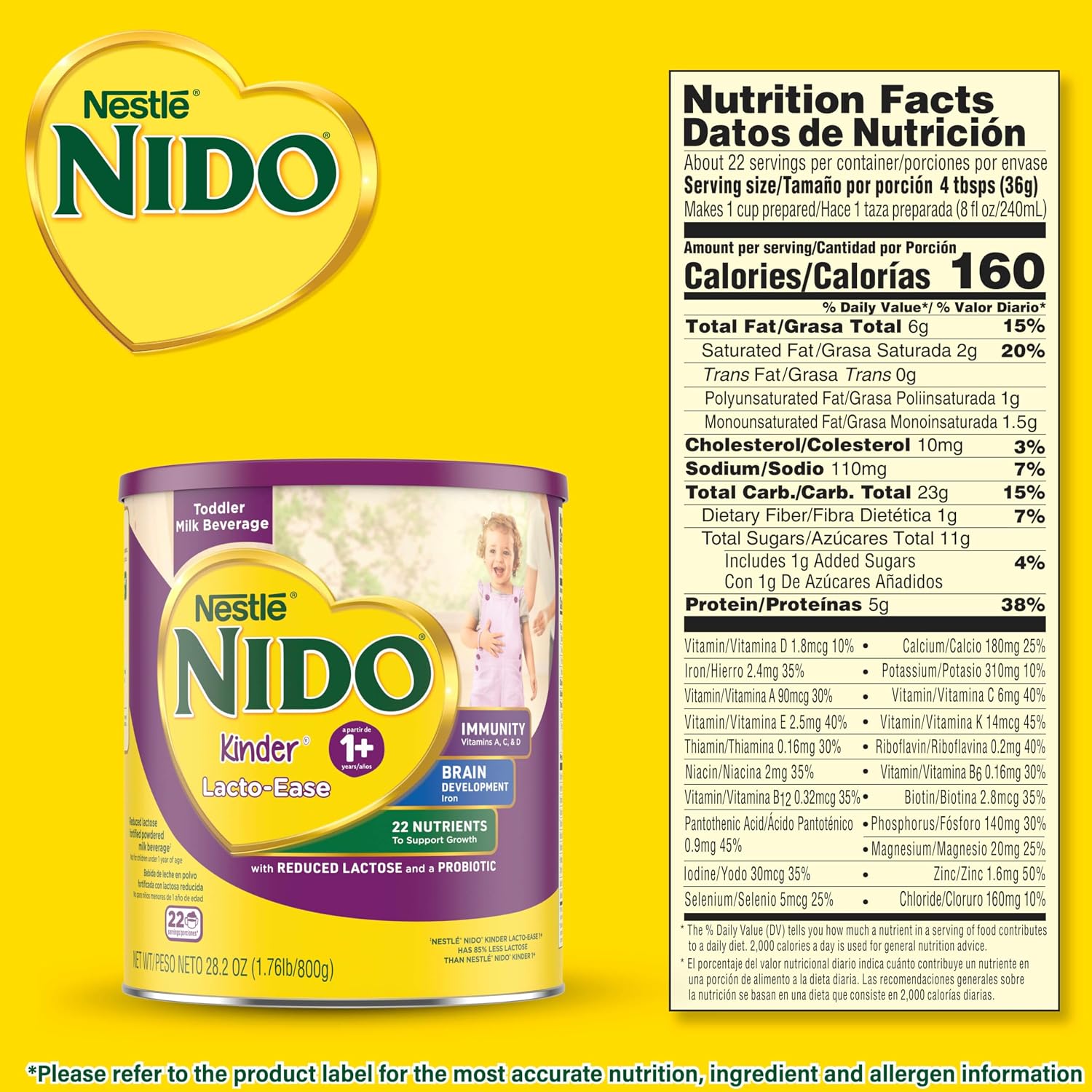 Nestle Nido Lacto-Ease Toddler Milk Powder 28.2 oz