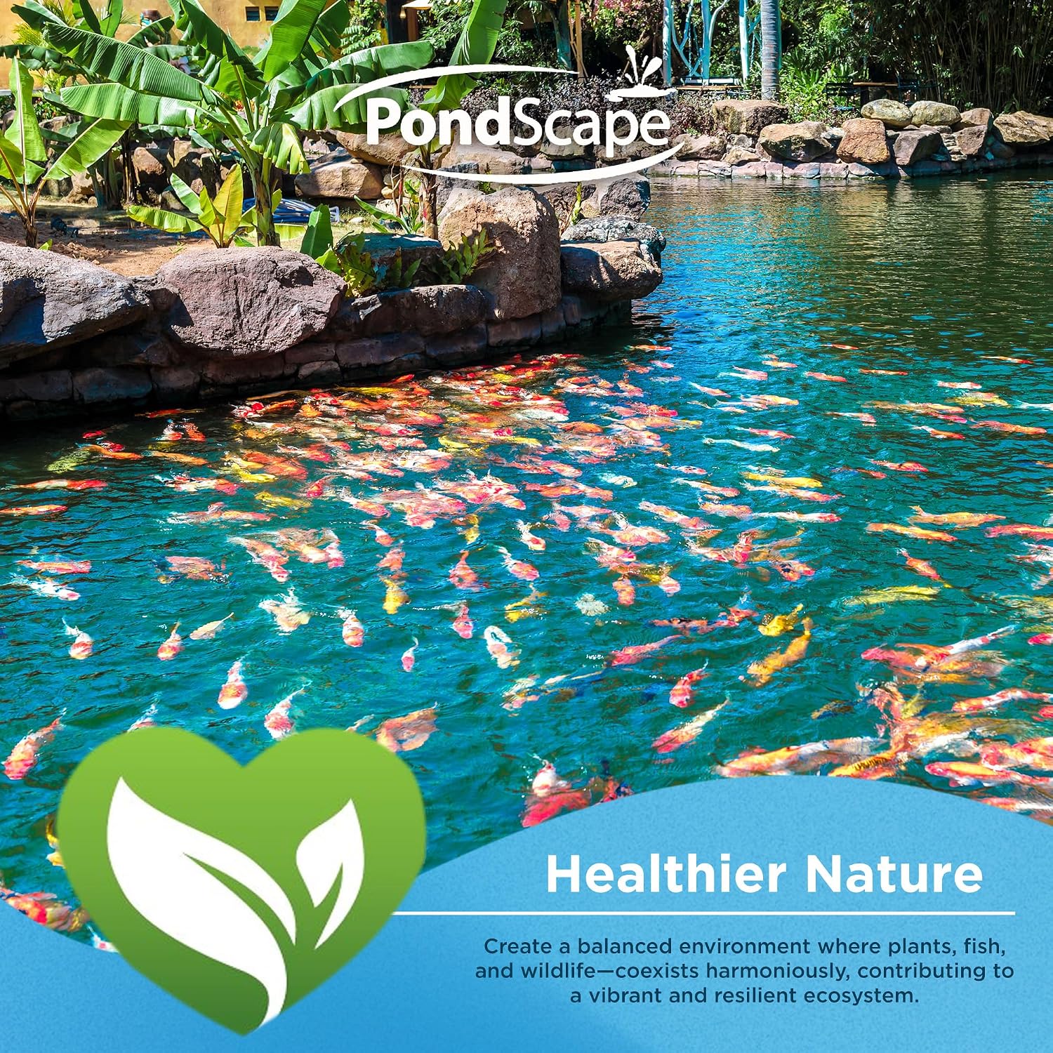 PONDSCAPE Lake Blue Pond Dye – Each Water Soluble Packets Treats 1/3 Acre, 3'-6' Deep - for Ponds