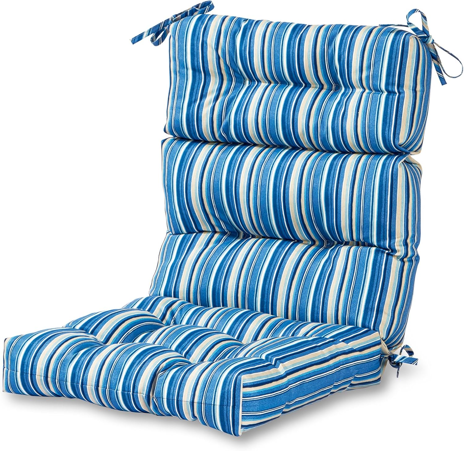 Greendale Home Fashions Outdoor 44x22-inch High Back Chair Cushions (Set of 2), Cement
