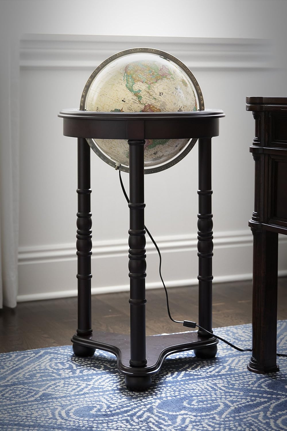 Replogle Globes Lancaster Illuminated Globe, Antique Ocean, 12-Inch Diameter