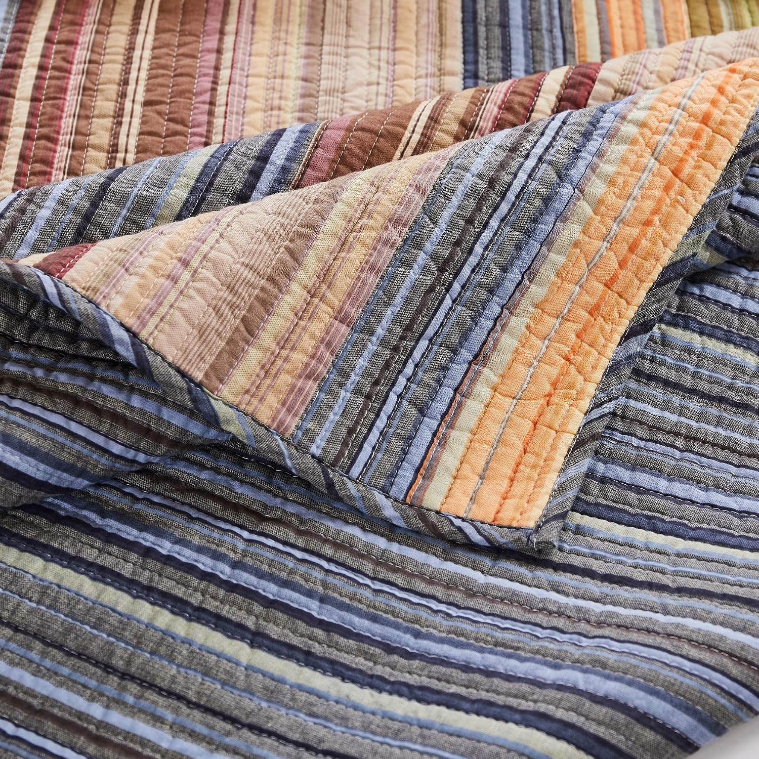 Greenland Home Katy Reversible 100% Cotton Throw Blanket