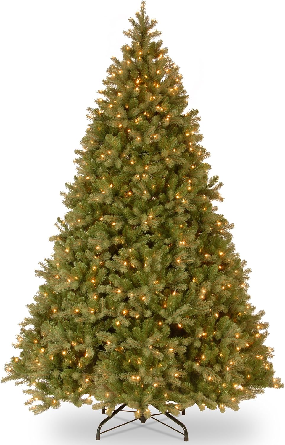National Tree Company 7.5ft Pre-Lit Downswept Douglas Fir Christmas Tree | 750 Clear Lights, 1,867 Tips, Includes Stand, Artificial, Green