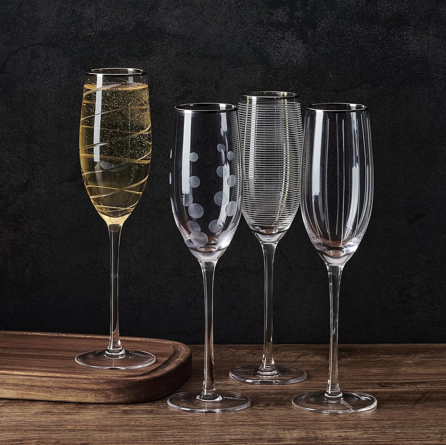 Mikasa Cheers Bordeaux Wine Glass, Set of 4, 24 Ounce, Clear