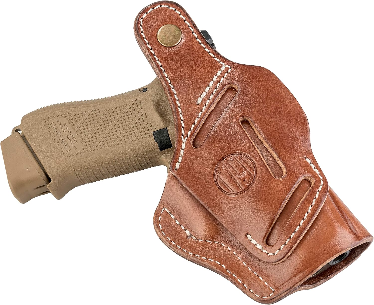 1791 Thumb-Break Gun Holster IWB/OWB, Fits Glock 19, 17, 22, 23, 26, 27 | Right-handed 4-Way leather gun holster also fits Taurus G2, Ruger SR9, Ruger SR9c and S&W M&P 9 M2.0, Glock 32 and 33