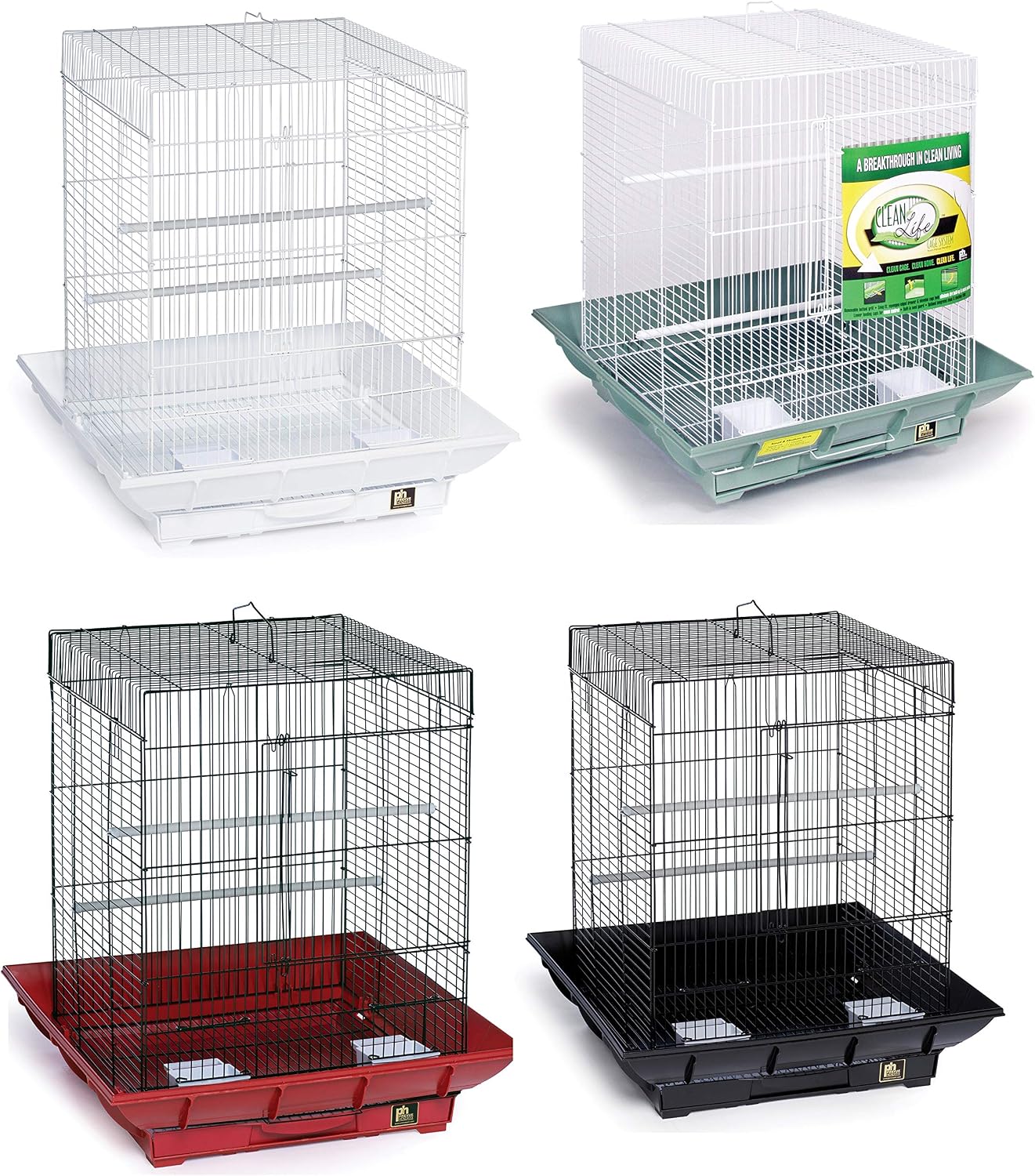 Prevue Hendryx SP850B/B Clean Life Cockatiel Cage, Black, 1/2"