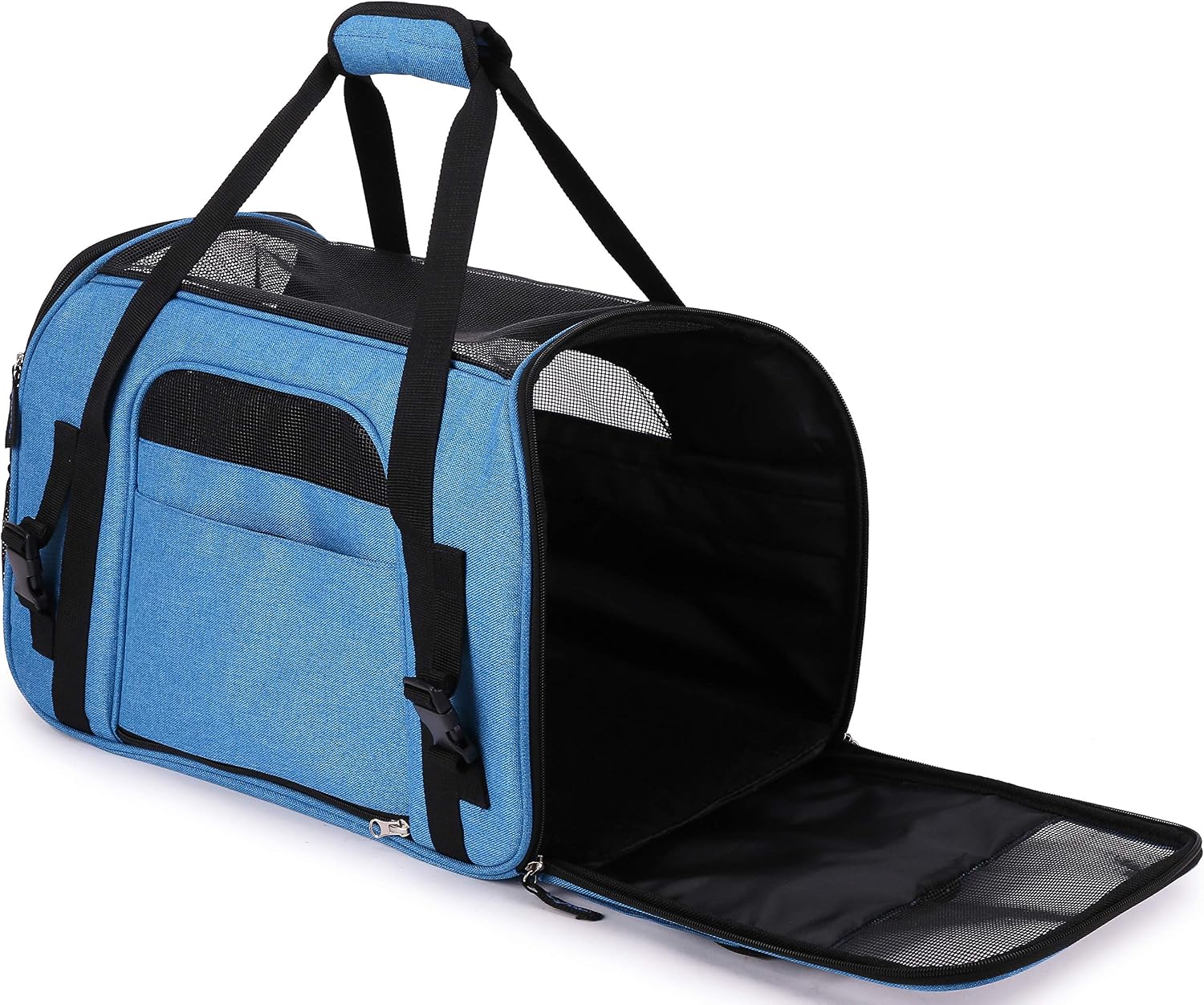 EliteField Soft-Sided Pet Carrier for Cats & Small Dogs (3-Year Warranty) | Airline Approved, Removable Bed & Cover, Built-In Leash, Luggage Sleeve, Seat Belt Loop, Waterproof, Durable, Foldable