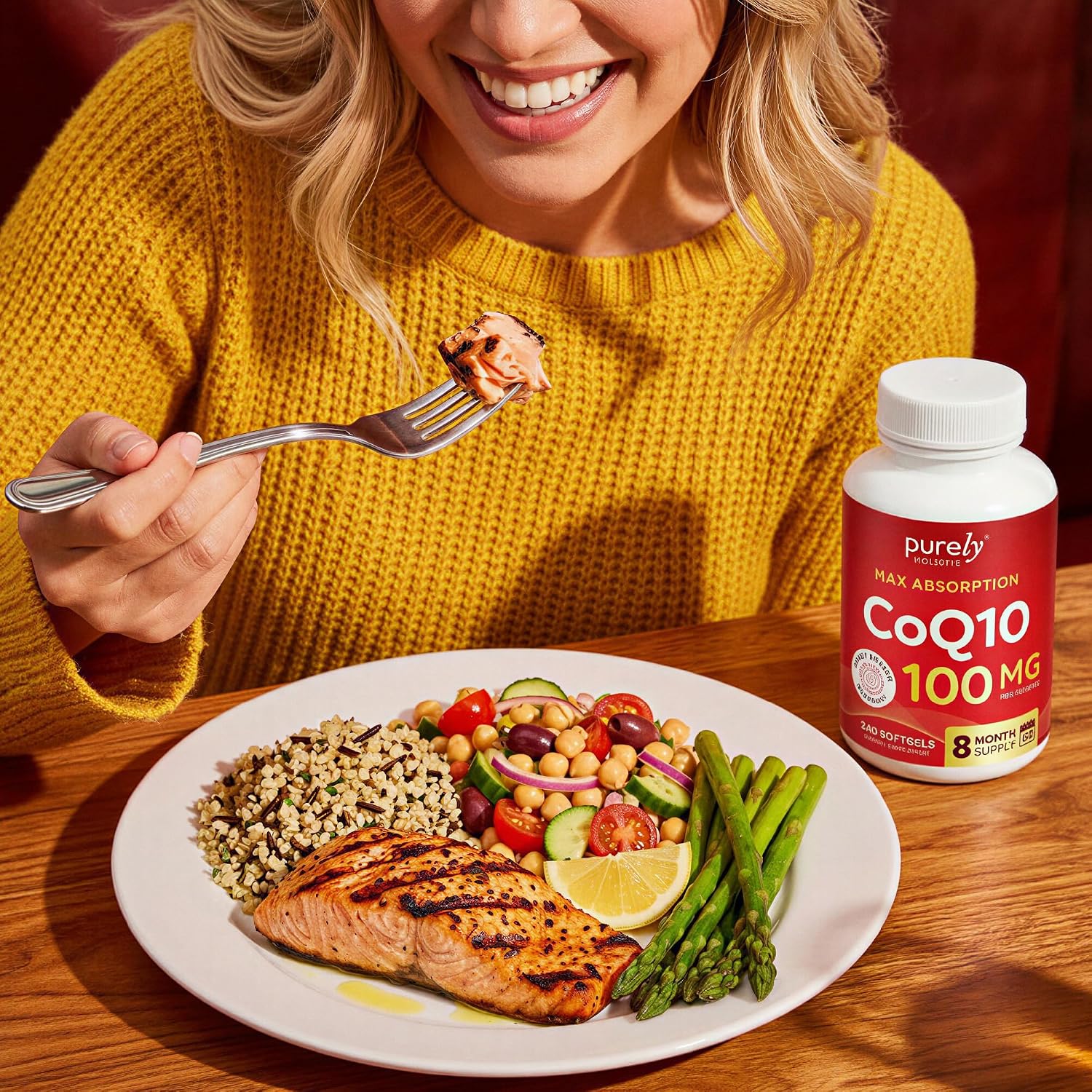 CoQ10 100mg Softgels, Heart Health Support, 8 Month Supply, High Absorption | Coenzyme Q10 for Energy Levels & Vitality Support, Co Q 10 Supplement