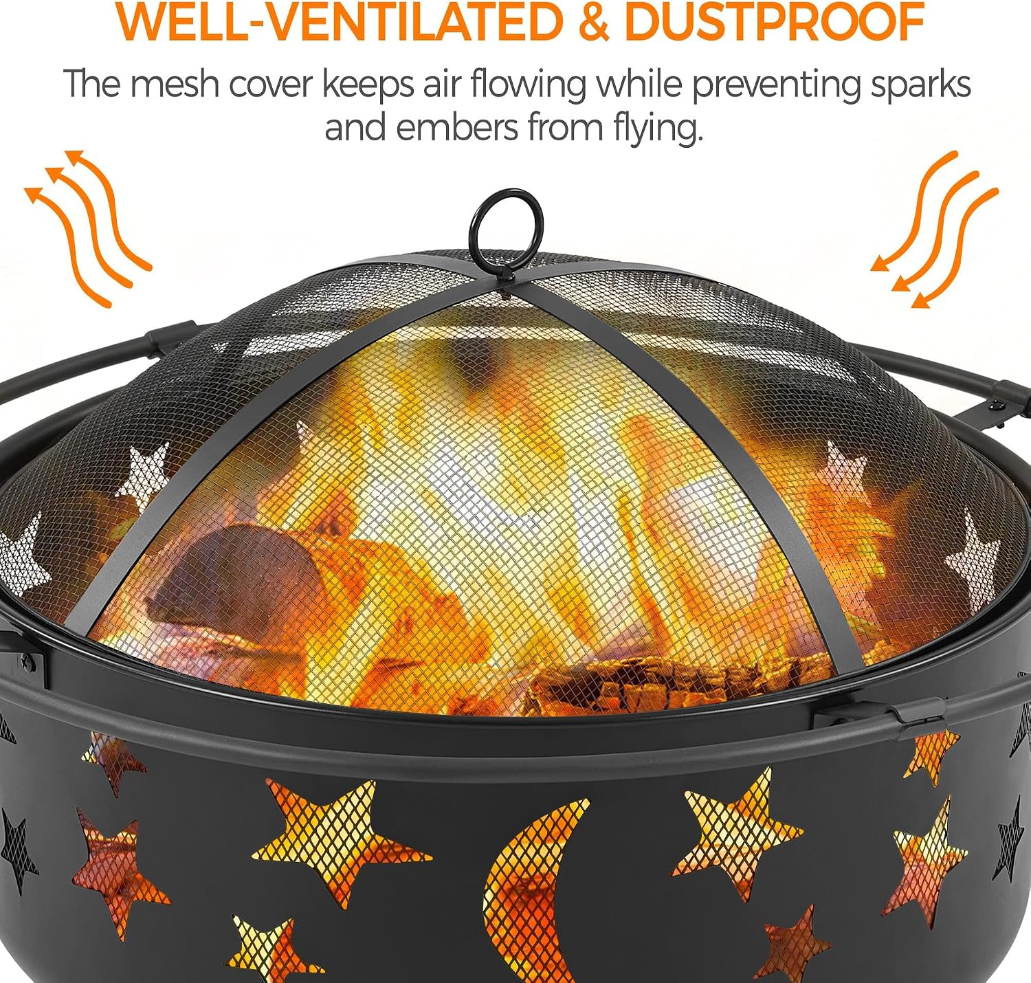 Yaheetech 30in Fire Pits for Outside Wood Burning Outdoor Fireplace