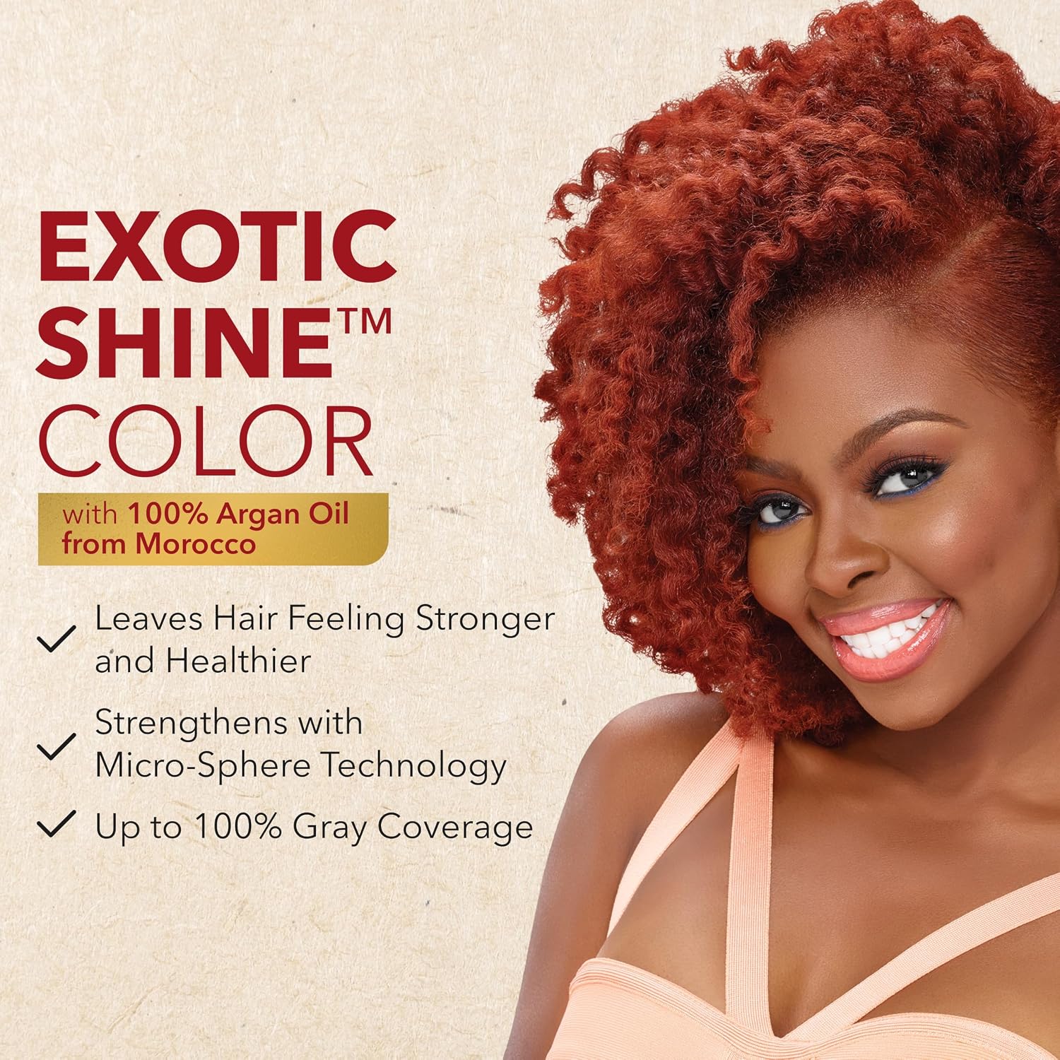Creme of Nature, Exotic Shine Hair Color, 9.2 Light Caramel Brown, with Argan Oil from Morocco, 1 Application