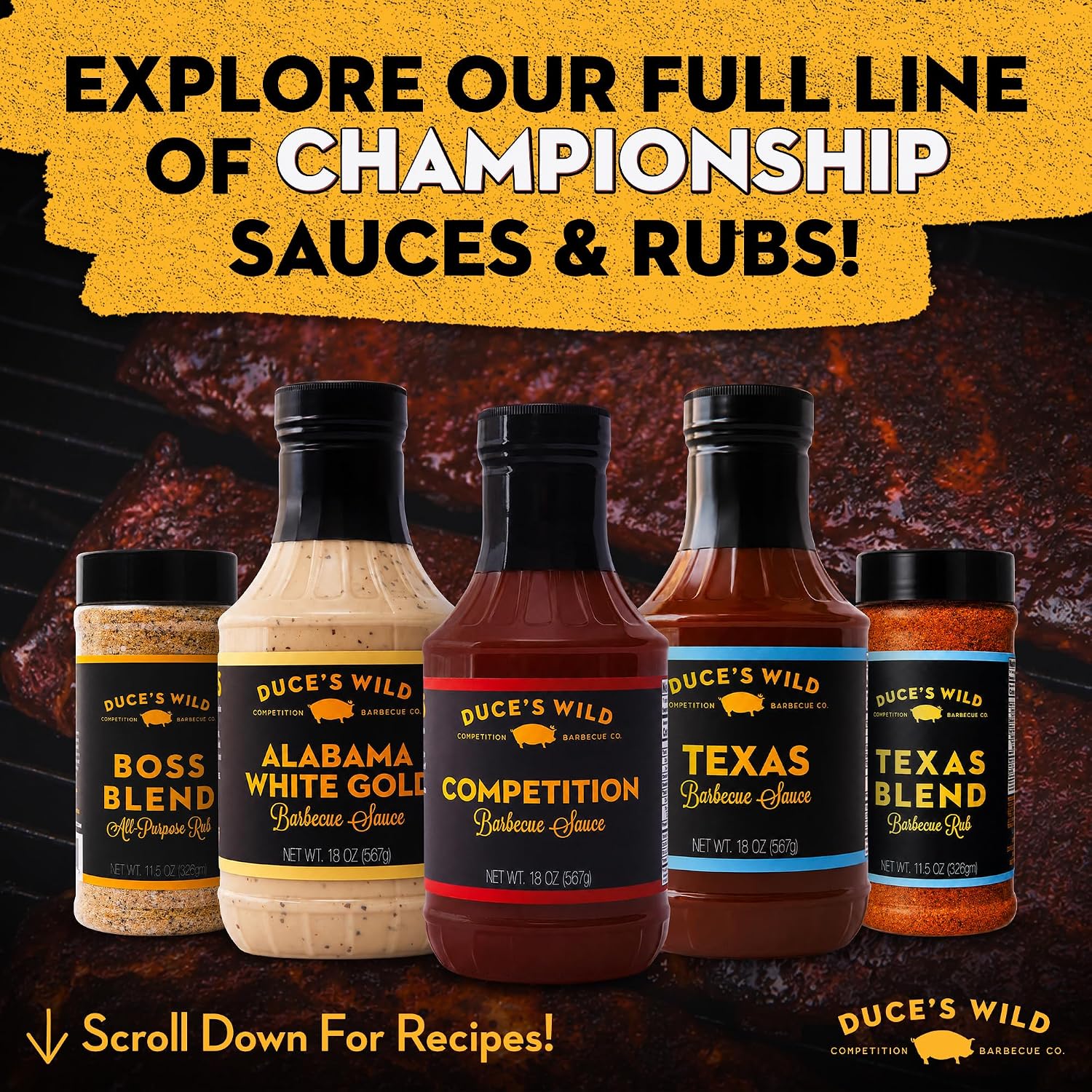 Duce’s Wild Barbecue Alabama White Gold Mayo-Based White Sauce - 18 oz.