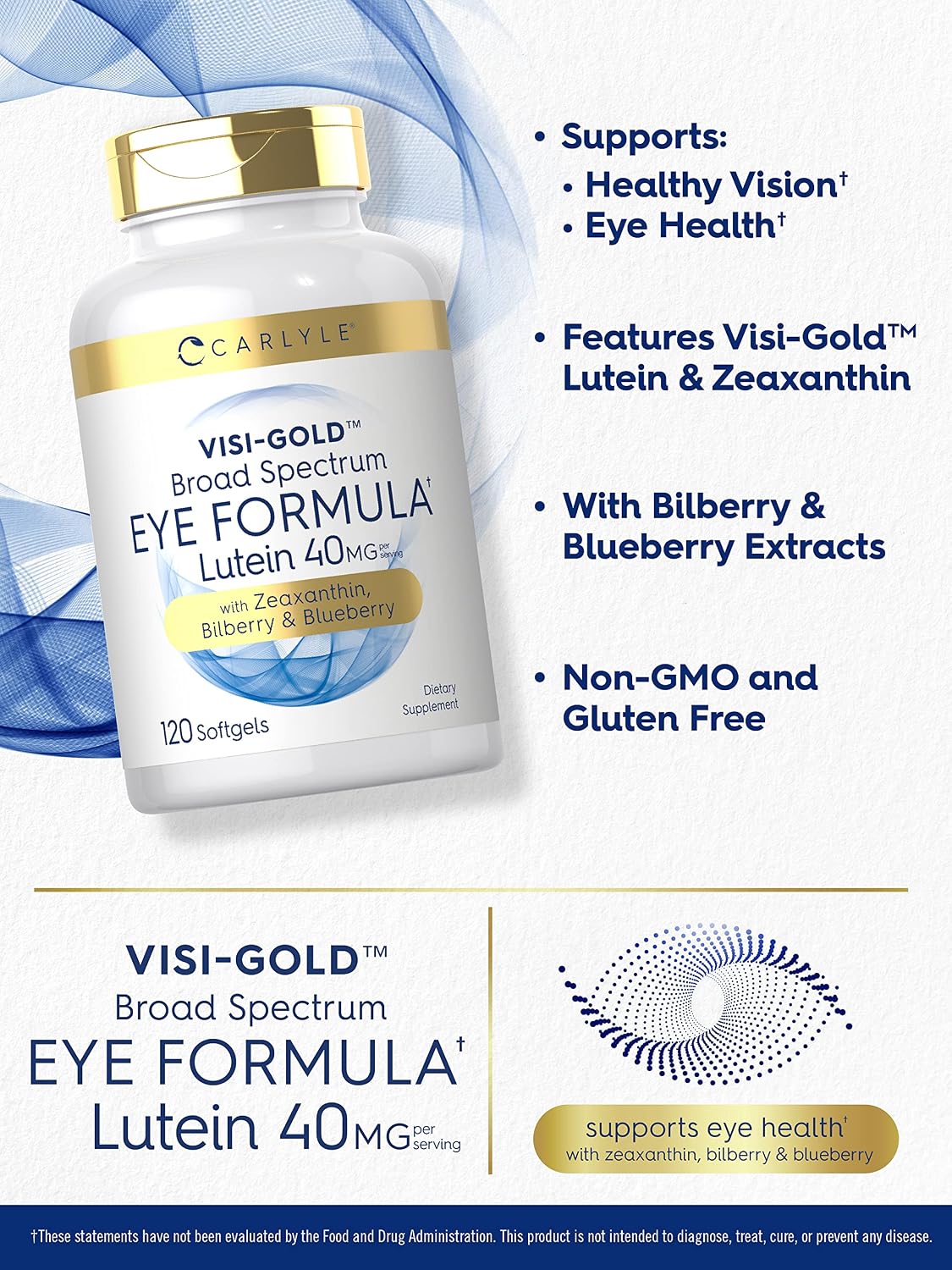 Carlyle Eye Health with Lutein, Zeaxanthin & Bilberry | 120 Softgels