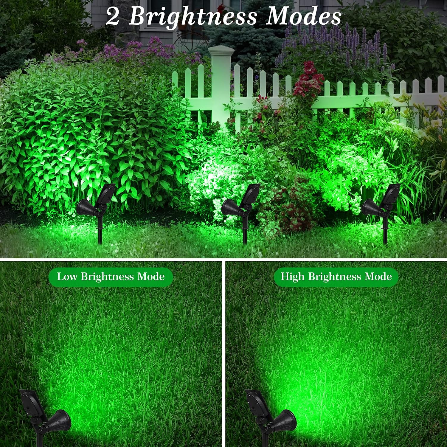 T-SUN Color Changing Solar Spot Lights Outdoor Waterproof, 7 LEDs, 2 Pack | 7 Color Changing Modes, IP65 Waterproof Dusk to Dawn Solar Uplights for Tree, Patio, Yard, Garden, Driveway, Pool Area
