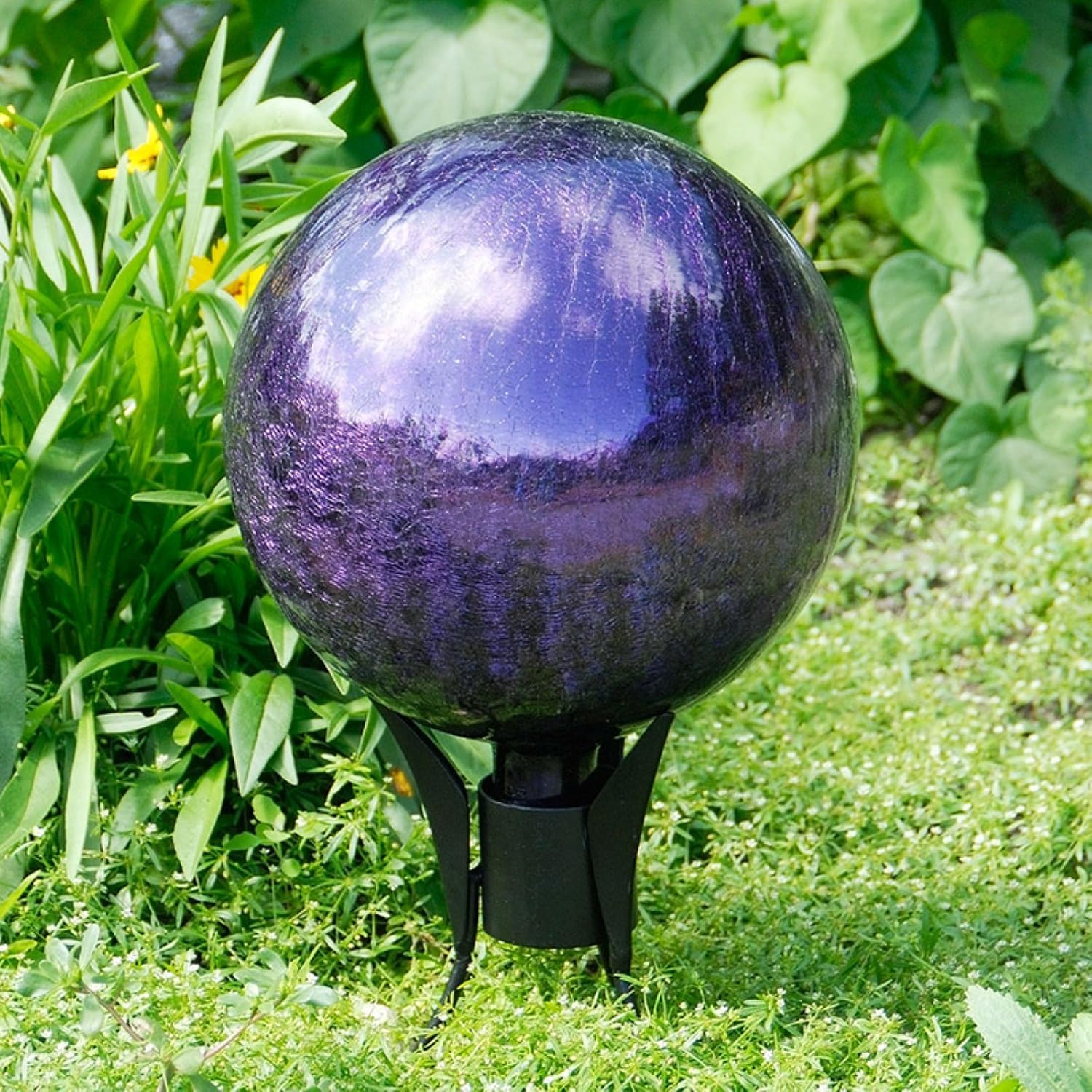 Achla Designs G10-FG-C Gazing, Fern Green 10 inch Glass Garden Globe Ball Sphere, 10