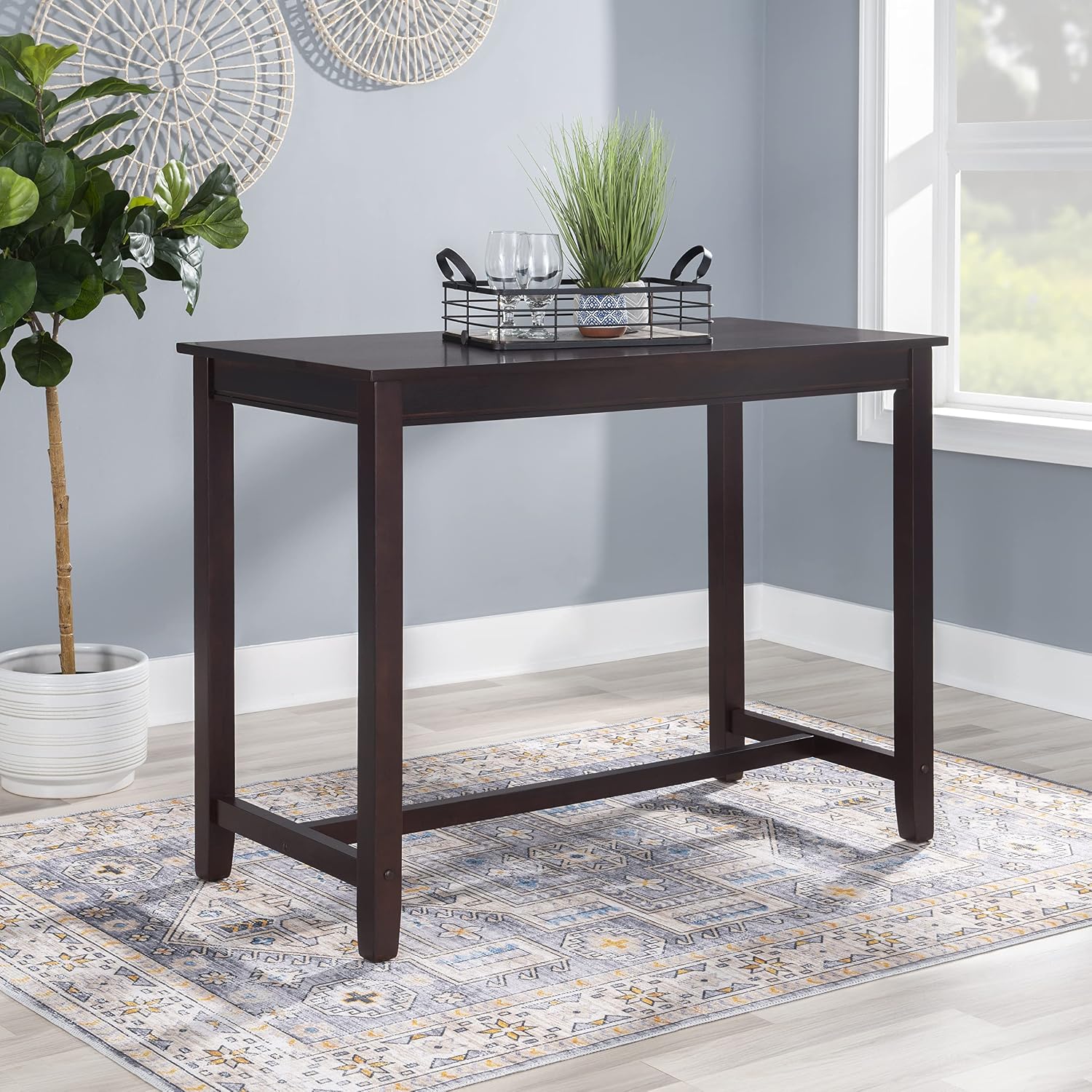 Linon Claridge Rustic Wood 36 inch Height Pub Table