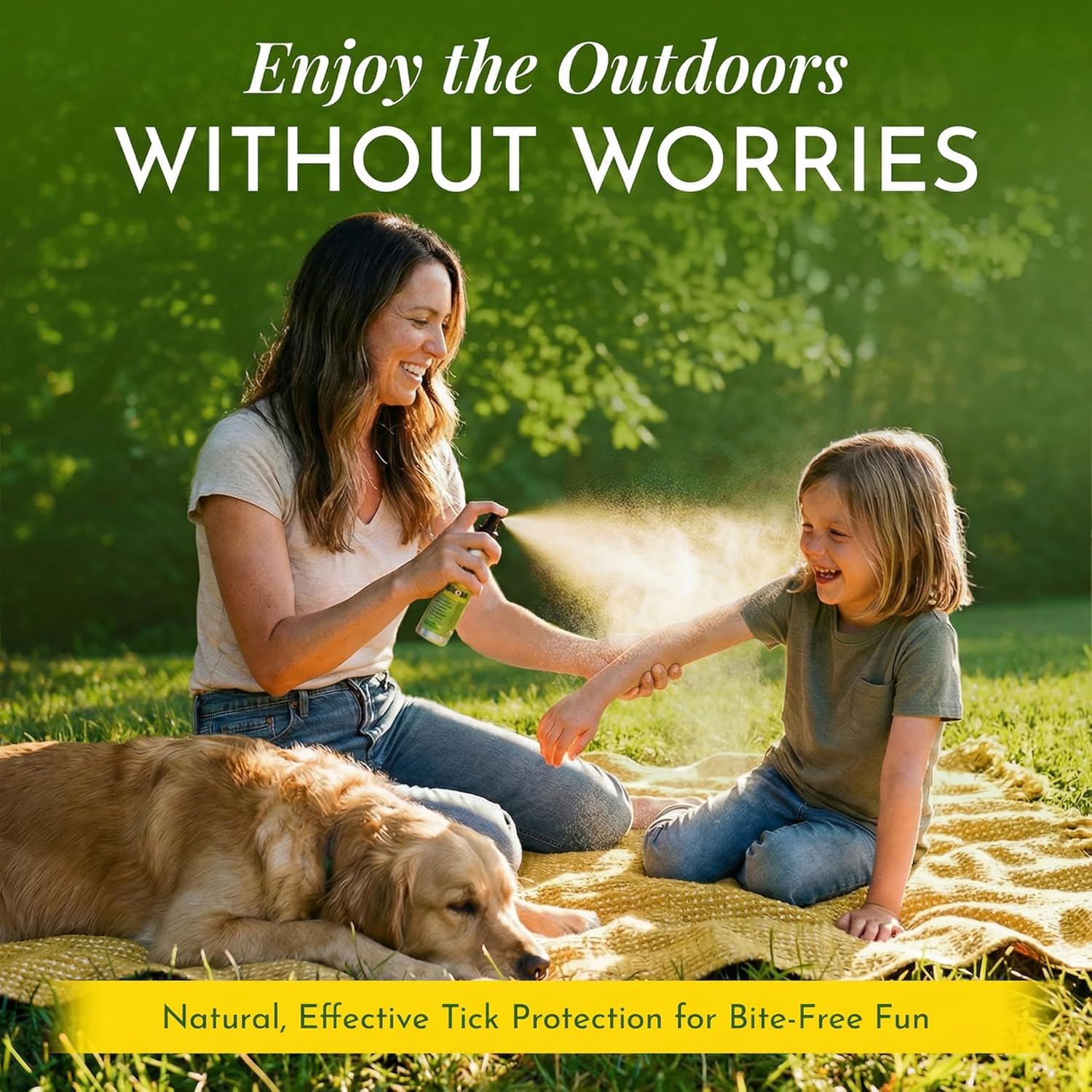 Yaya Organics All Natural Extra Strength Tick Repellent DEET Free - 4 Ounce Spray Bottle