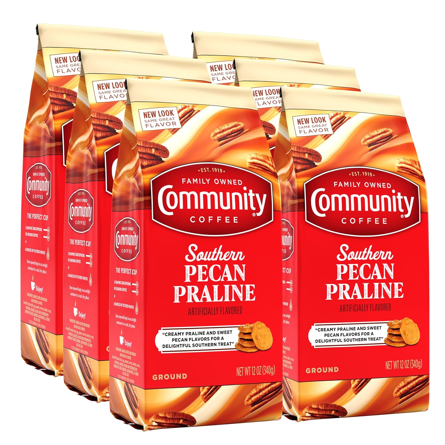 Community Coffee Caramel Cookie Butter Flavored 12 Ounces, Medium Roast Ground Coffee, 12 Ounce Bag (Pack of 1)