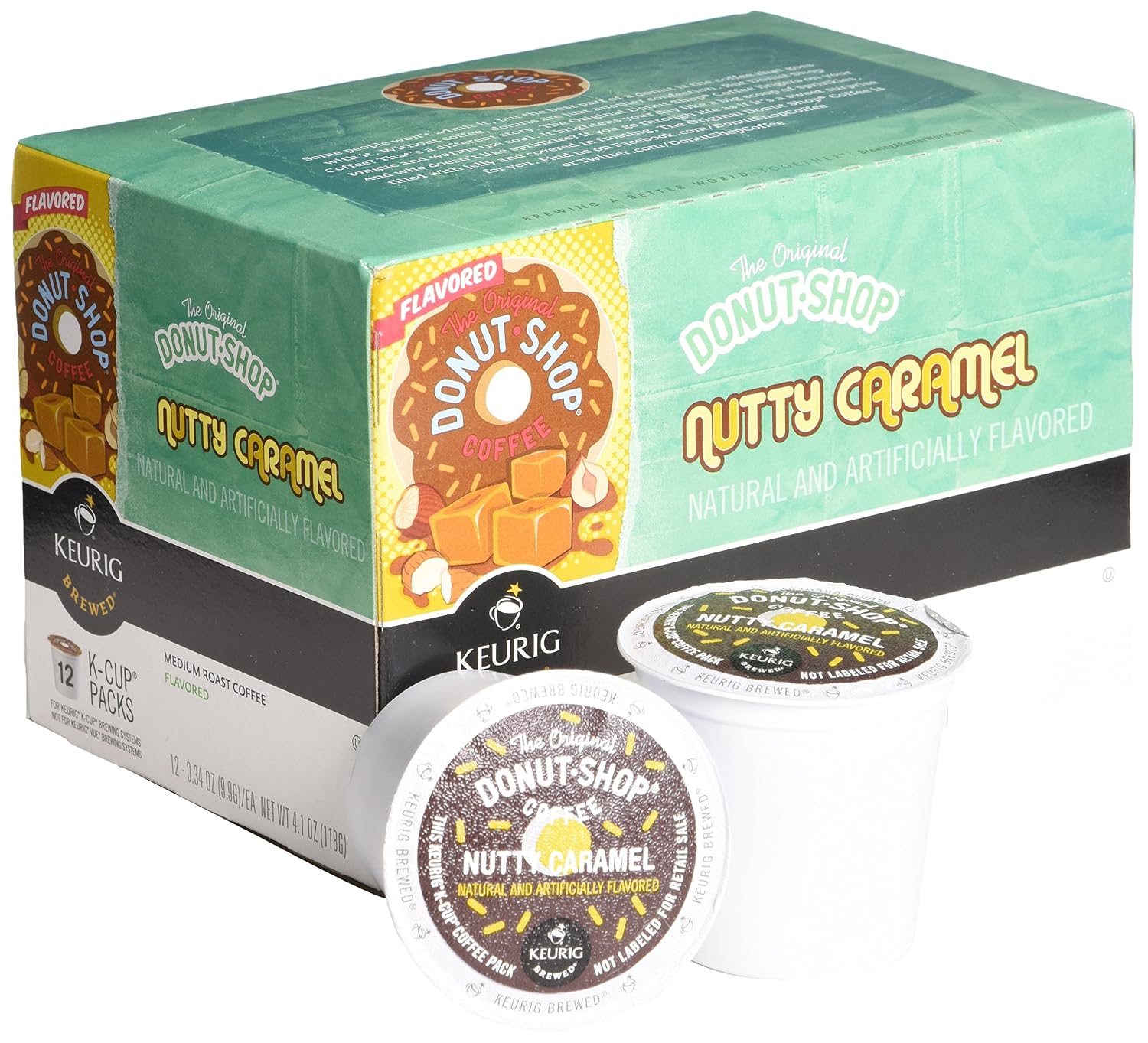 The Original Donut Shop Coffee,medium roast pods Coconut Mocha, 4.1 Ounce, 12 Count