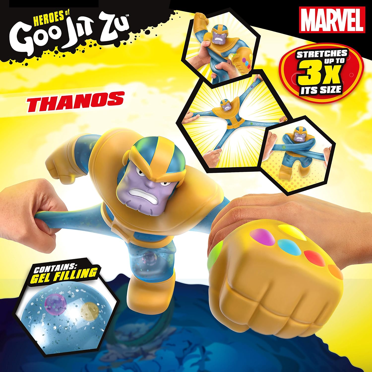 Heroes of Goo Jit Zu Licensed Marvel Supagoo Hero Pack - Thanos, Multicolor, 41130, Super-Sized Thanos