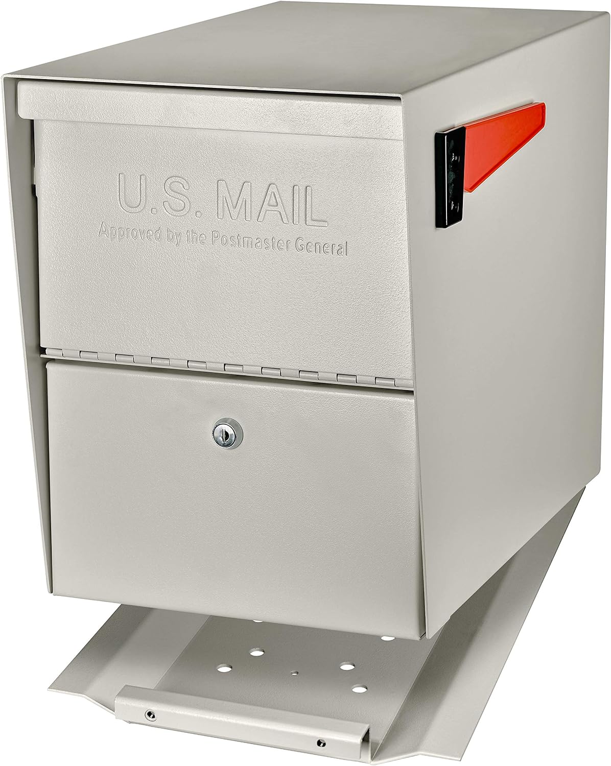 Mail Boss Package Master Locking Post Mount Package Mailbox, USPS Approved | Patented anti-pry lock, oversized package door