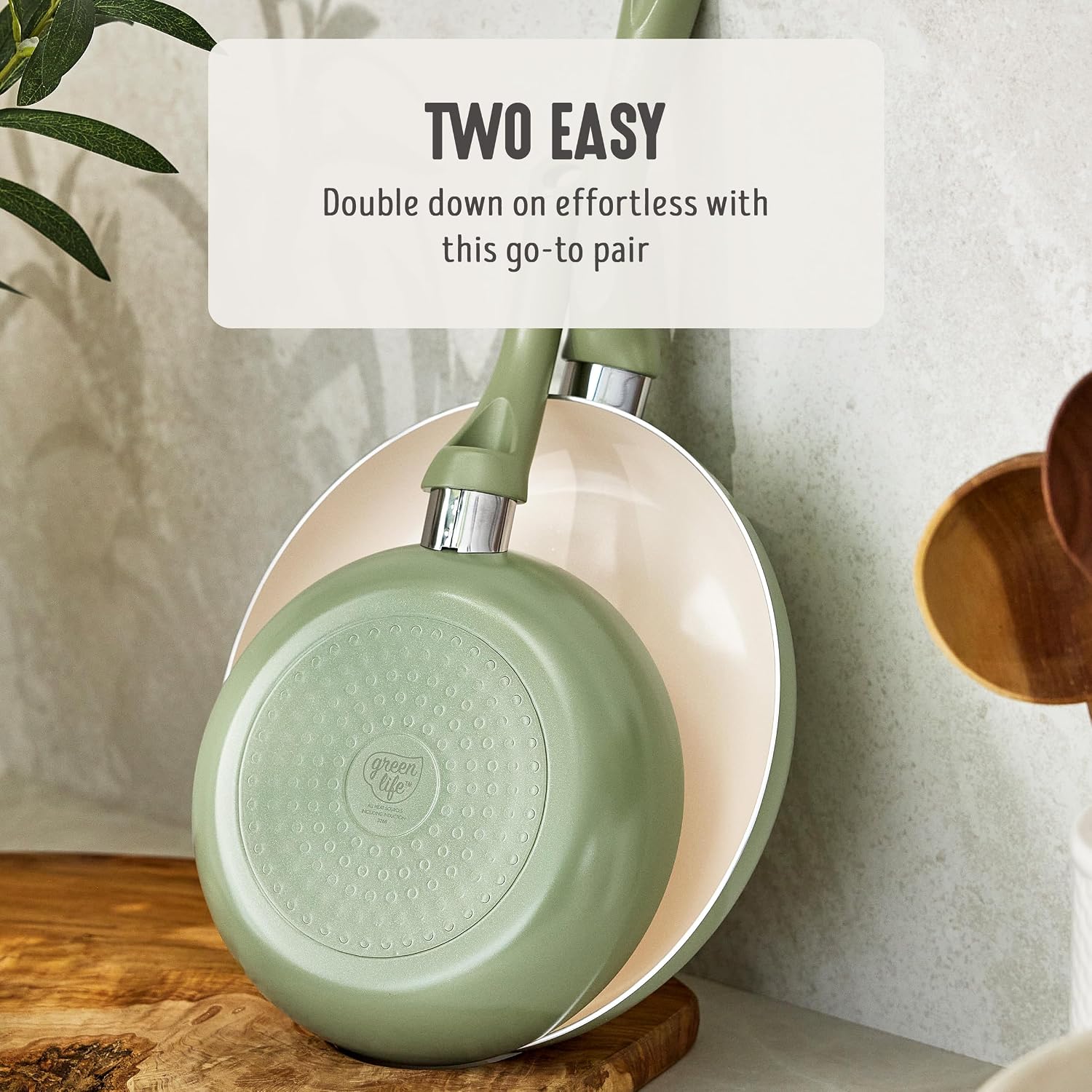 GreenLife 2 Piece (7” & 10”) Ceramic Nonstick Frying Pan Set, Turquoise | PFAS-Free Nonstick Coating, Family Skillet Set, Egg Pan, Omelet Pan, Stay-Cool Handles, Dishwasher & Oven Safe up to 350F