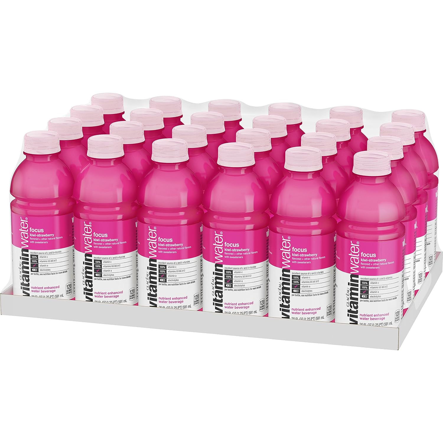 vitaminwater Power-C Dragonfruit Water Beverage, 16.9 fl oz, 6 pack | Bottled, nutrient-enhanced flavored water drink with 90 calories per bottle, antioxidants, and vitamins