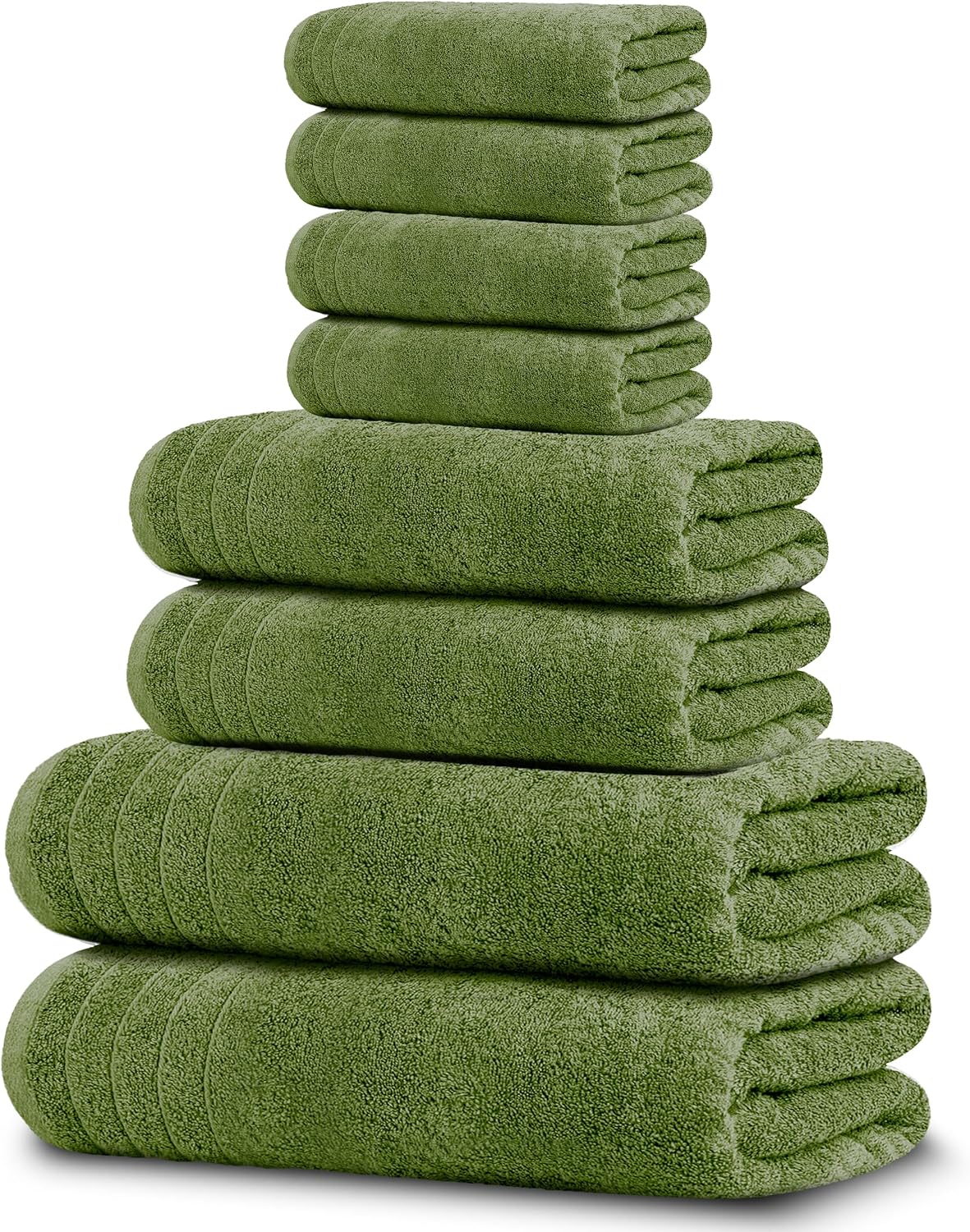Tens Towels 8 Piece Towel Set, 2 XL Bath, 2 Hand, 4 Washcloth, Dark Grey