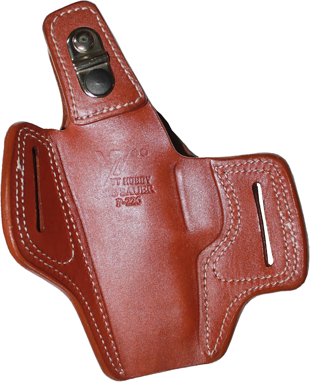 YT HOBBY Handmade Leather OWB Carry Two Slot Thumb Break Gun Holster for Sig P226
