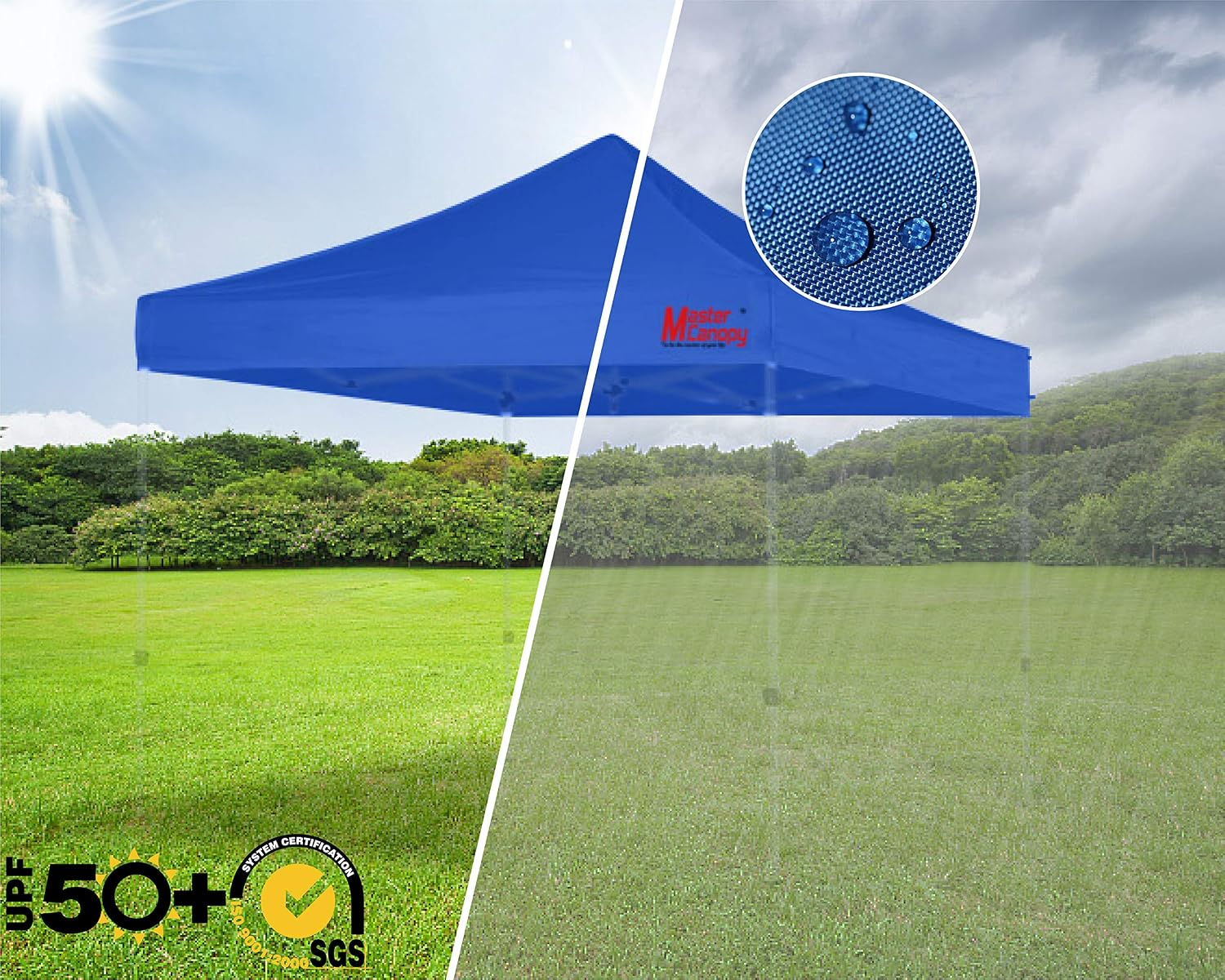 MASTERCANOPY 10x10 Replacement Pop Up Canopy Top for Kingkong Frame Gray