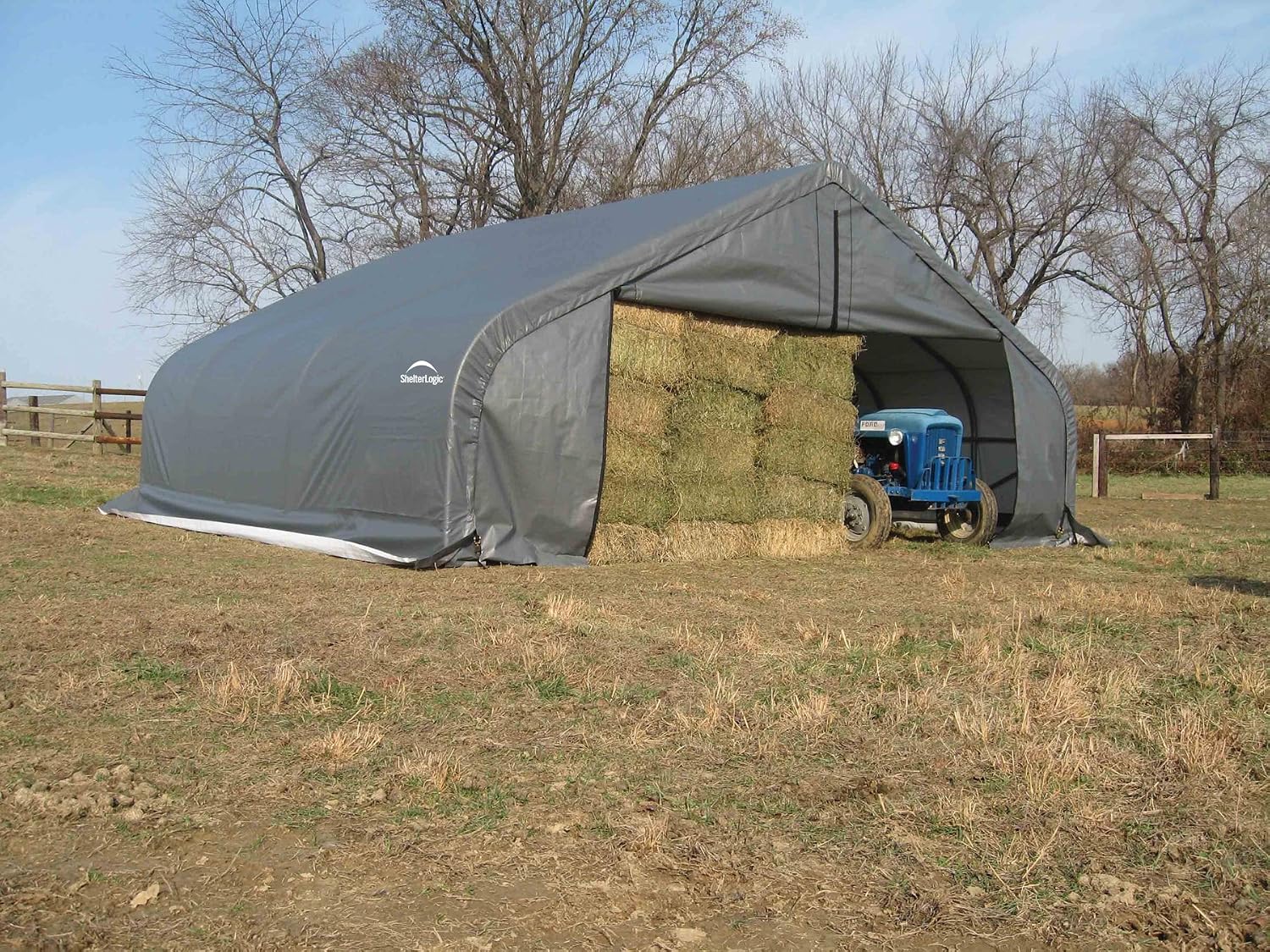 ShelterLogic ShelterCoat 22 x 20 x 1 ft Green Garage Peak