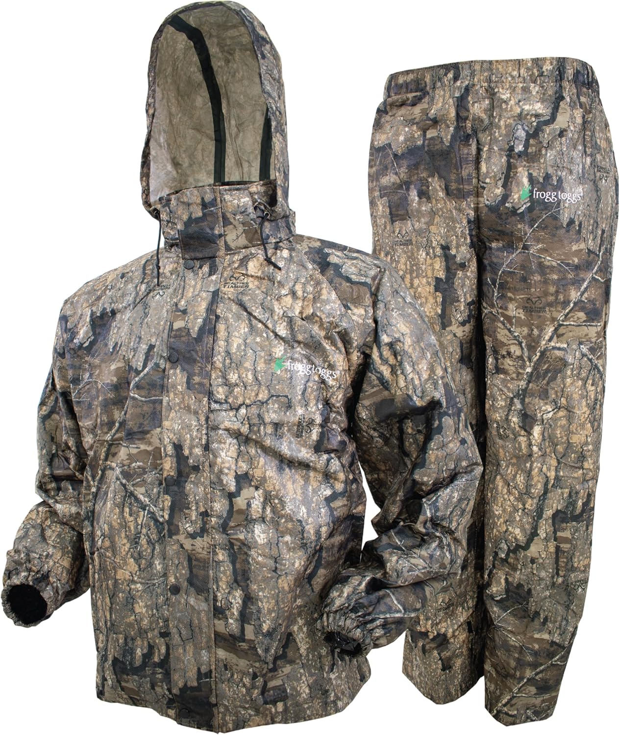 FROGG TOGGS Men's Classic All-Sport 3-Layer Waterproof Breathable Rain Suit | 2-Piece Rainwear, Adjustable Hood Raincoat, Rain Pants Ideal for Fishing, Golf, Motorcycling, Hunting, Camping, Outdoors
